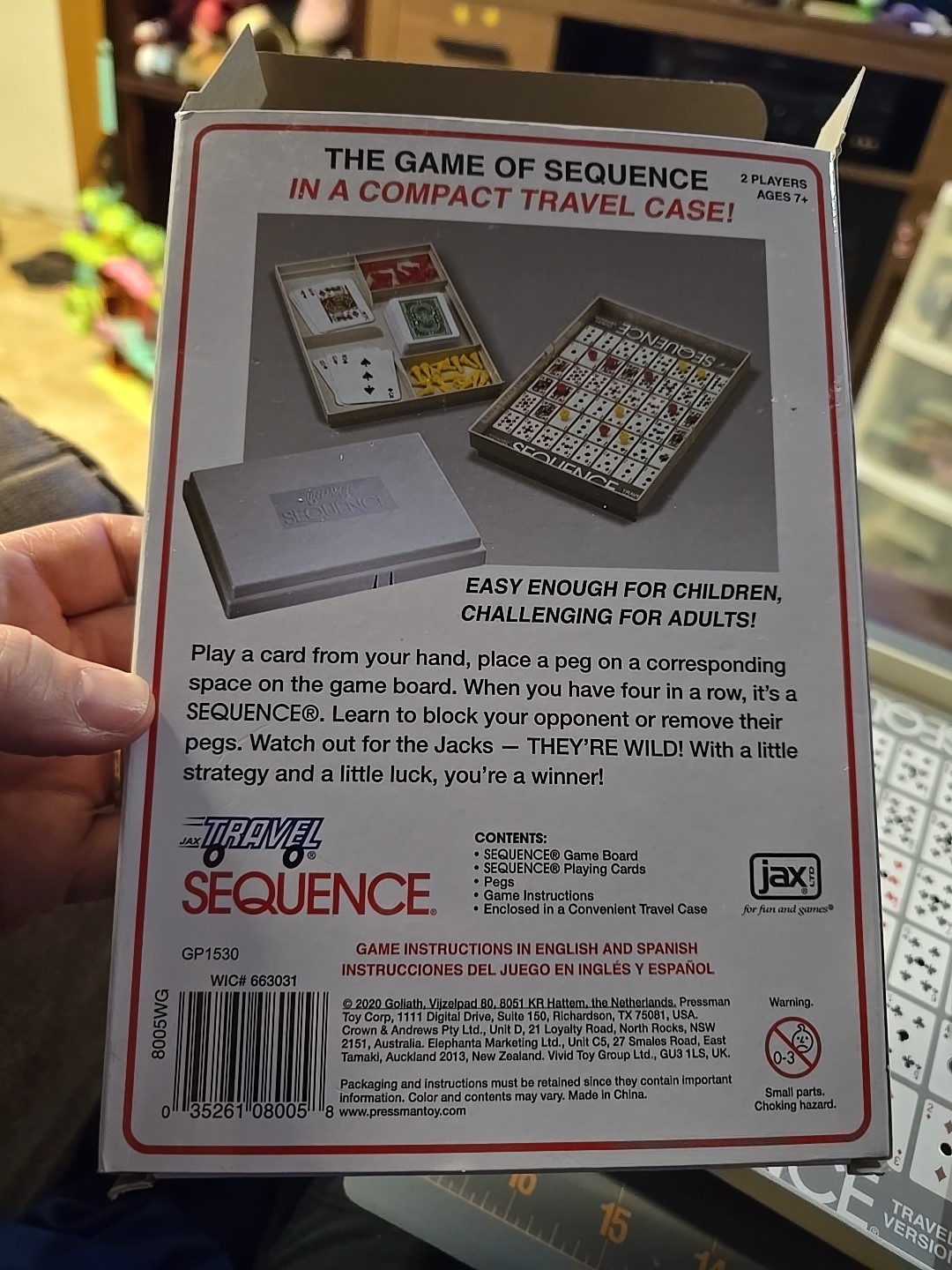 Jax Ltd. Sequence TRAVEL Edition 2020 Ages 7+ New In Box Game Of Strategy