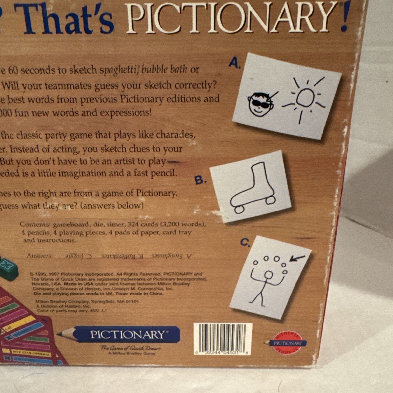 Pictionary The Game of Quick Draw 1993 1997 Vintage Board Game
