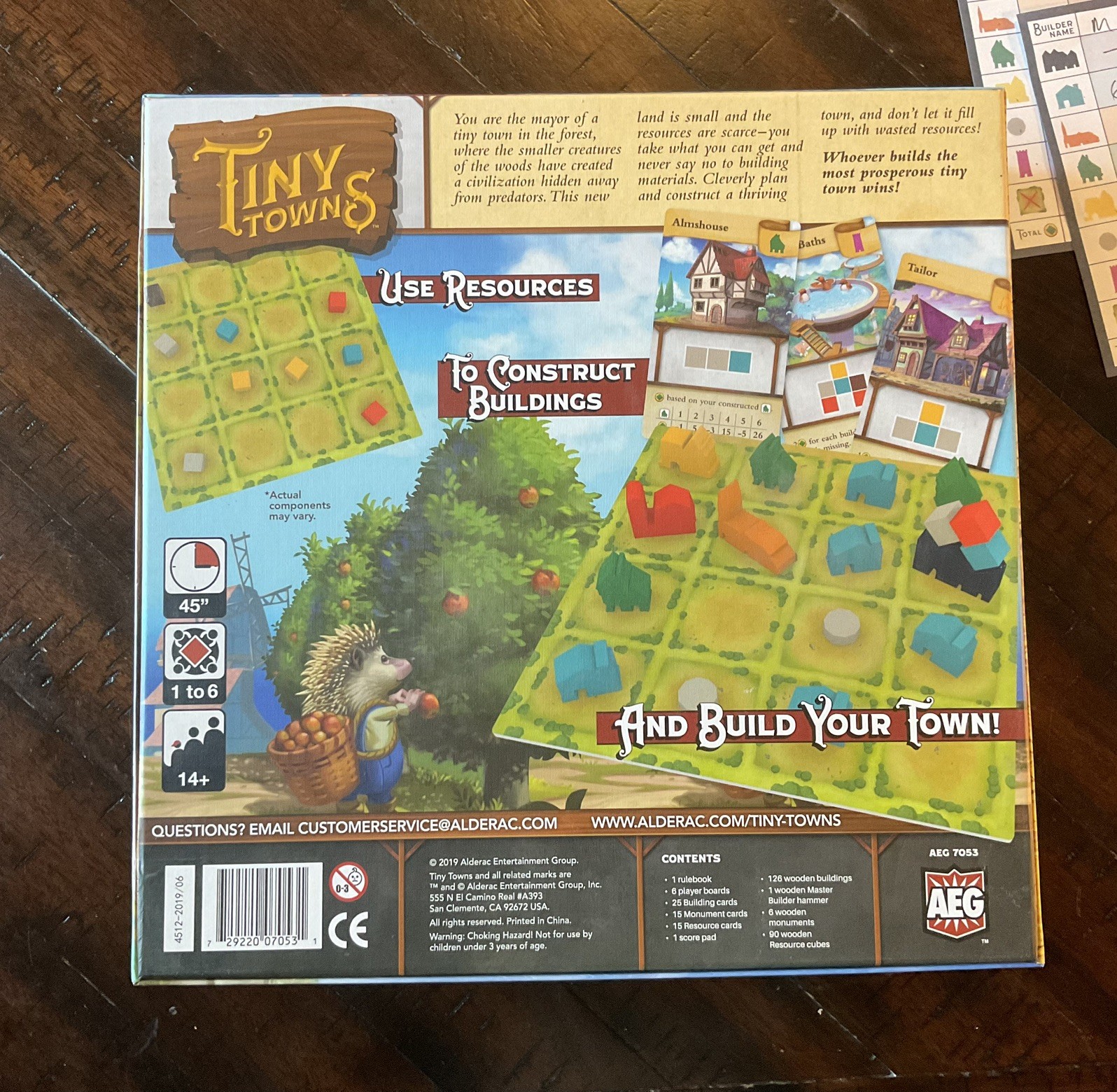 Tiny Towns Board Game – AEG Peter McPherson 2019 Complete