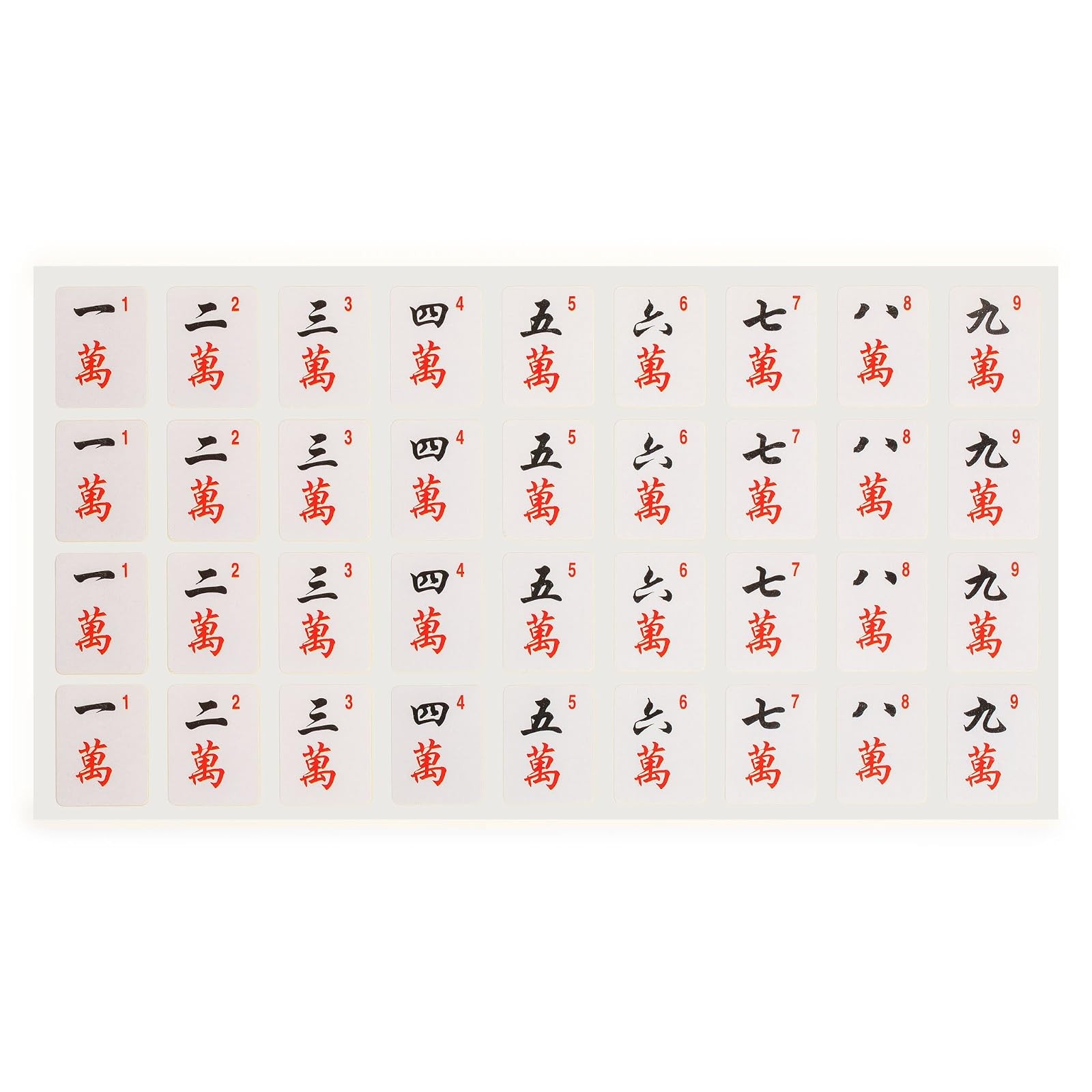 Yellow Mountain Imports American Mahjong Tile Decal Stickers 180pc Set