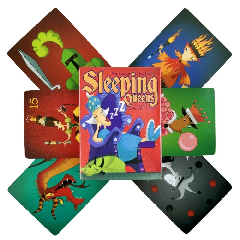Full-English Sleeping Queens Board Game Card Family Gift Wake up Queen Strategy-