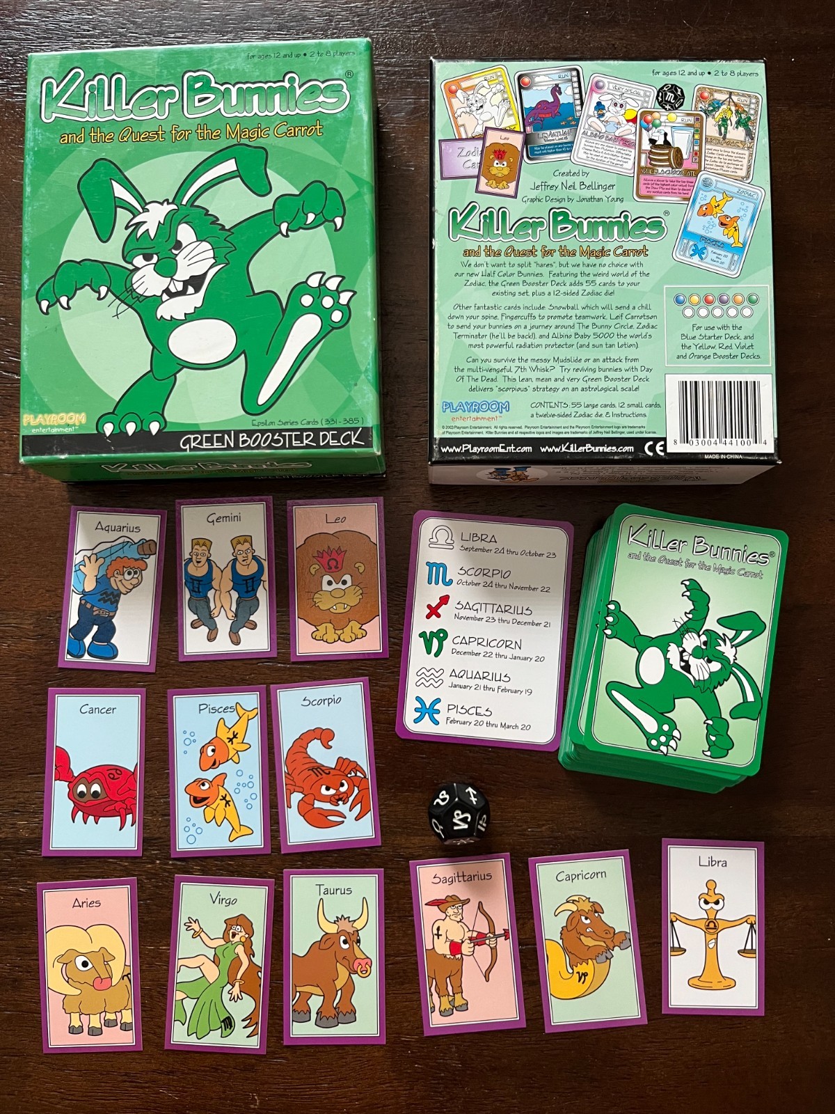 Killer Bunnies And The Quest For The Magic Carrot plus 5 Booster Decks