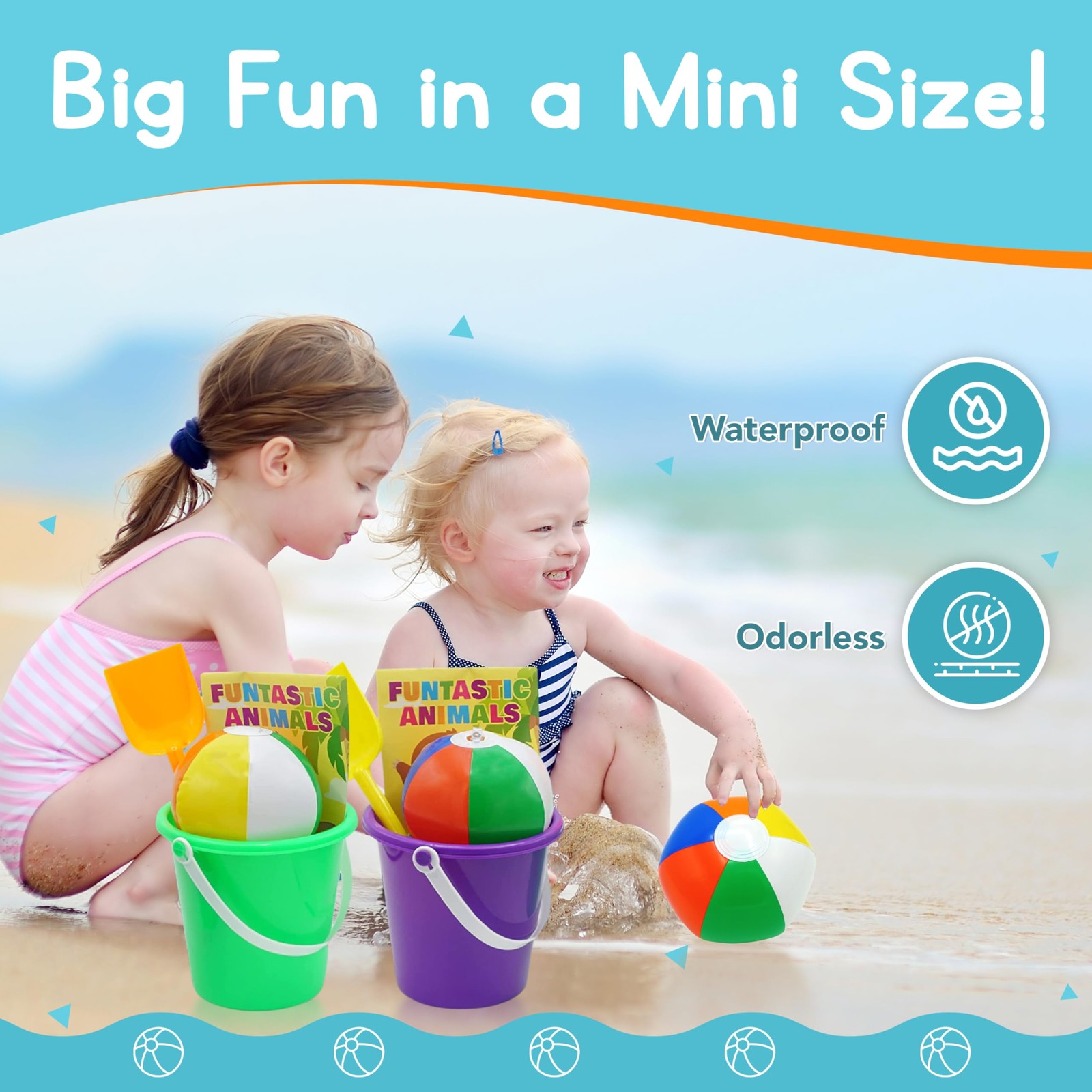 Balls Beach 100 Pack Inflatable Pool Toys Party Favors Multicolor Mini Novelty