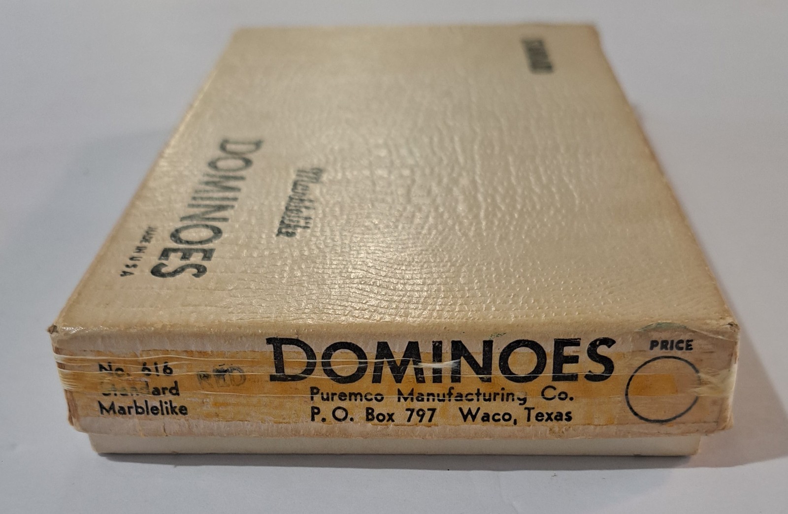 Vintage Puremco Dominoes Standard Marblelike Full Set RED Waco Texas No 616 USA