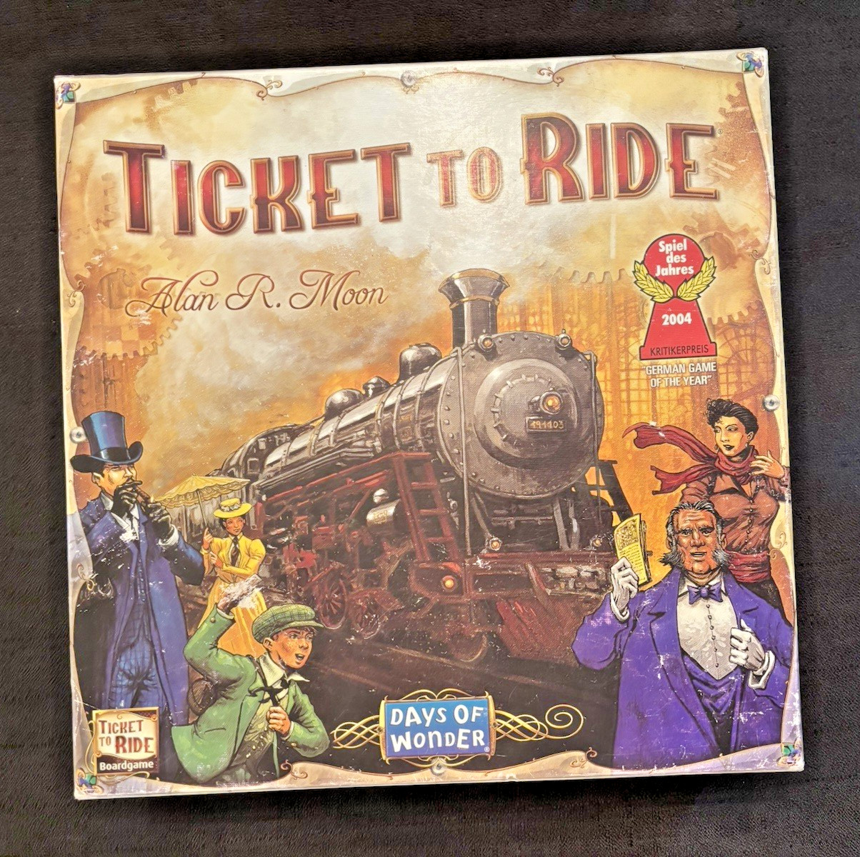 Days of Wonder Ticket To Ride Train Adventure Board Game by Alan Moon -Complete
