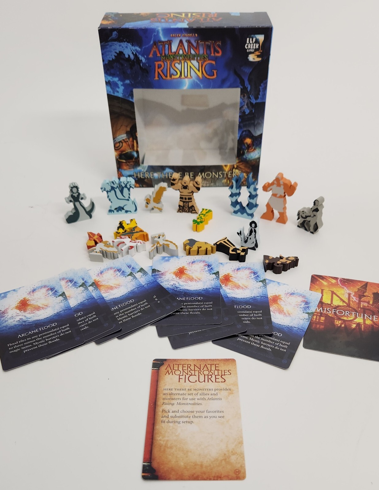 Atlantis Rising Monstrosities+Core Game+Extras Kickstarter by Elf Creek (NIS)