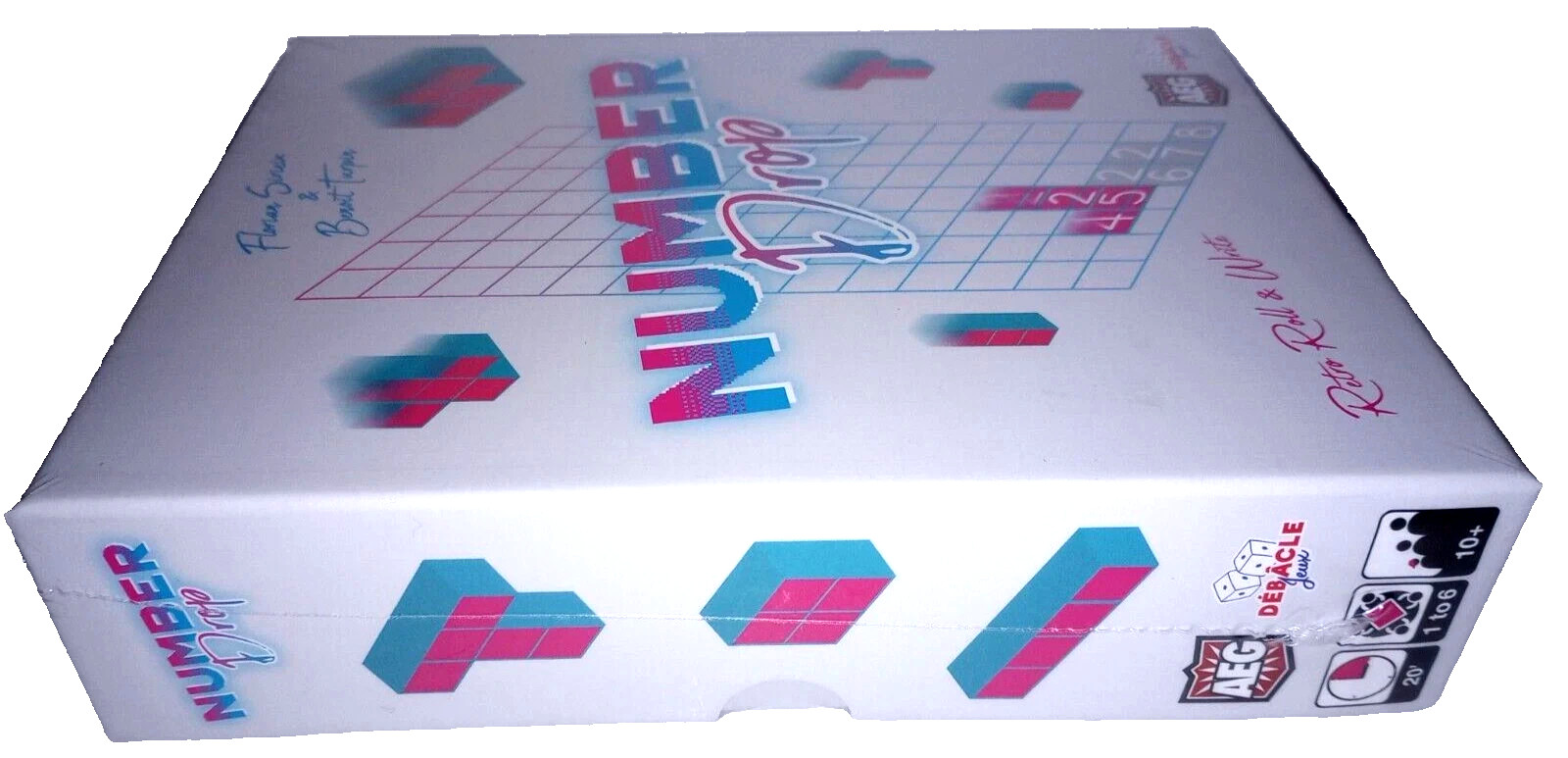 Number Drop Board Game – AEG – Roll-and-Write Numbers Grid Game – New / Sealed