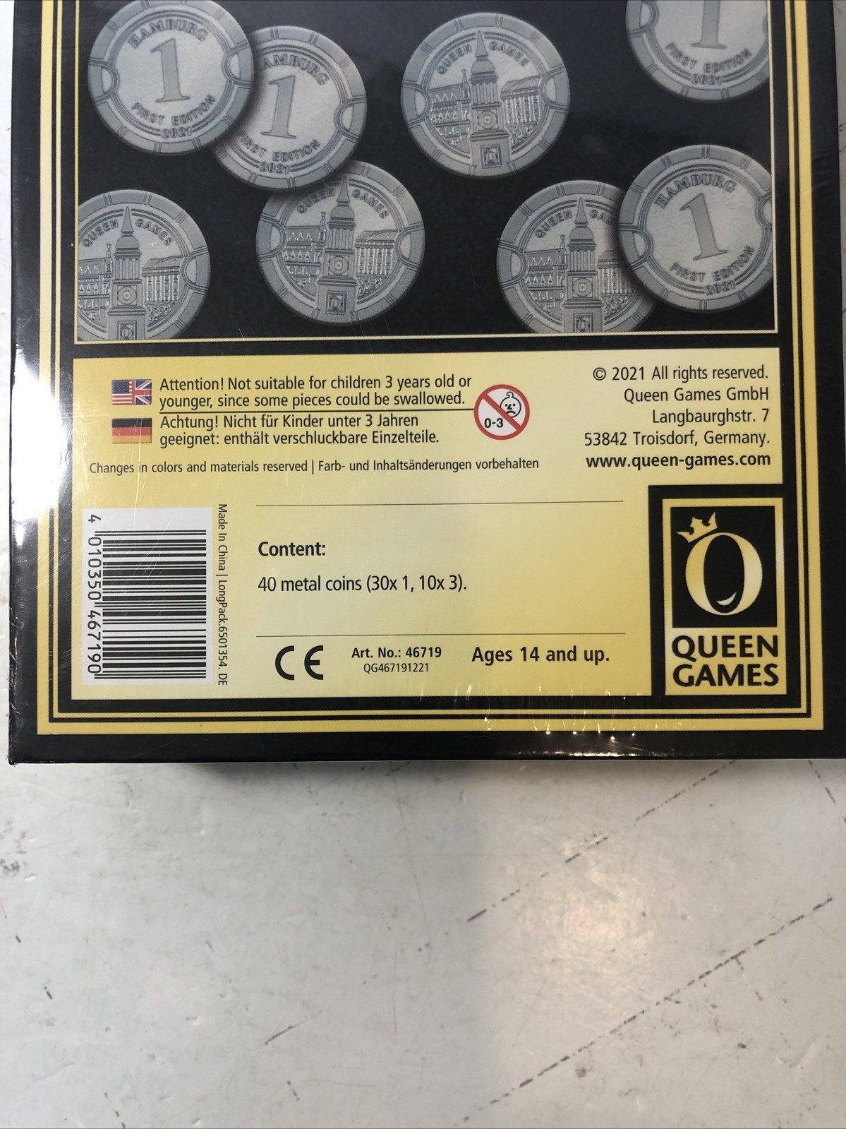 HAMBURG Limited Collectable Custom Coins Stefan Feld City Collection Game Add-On
