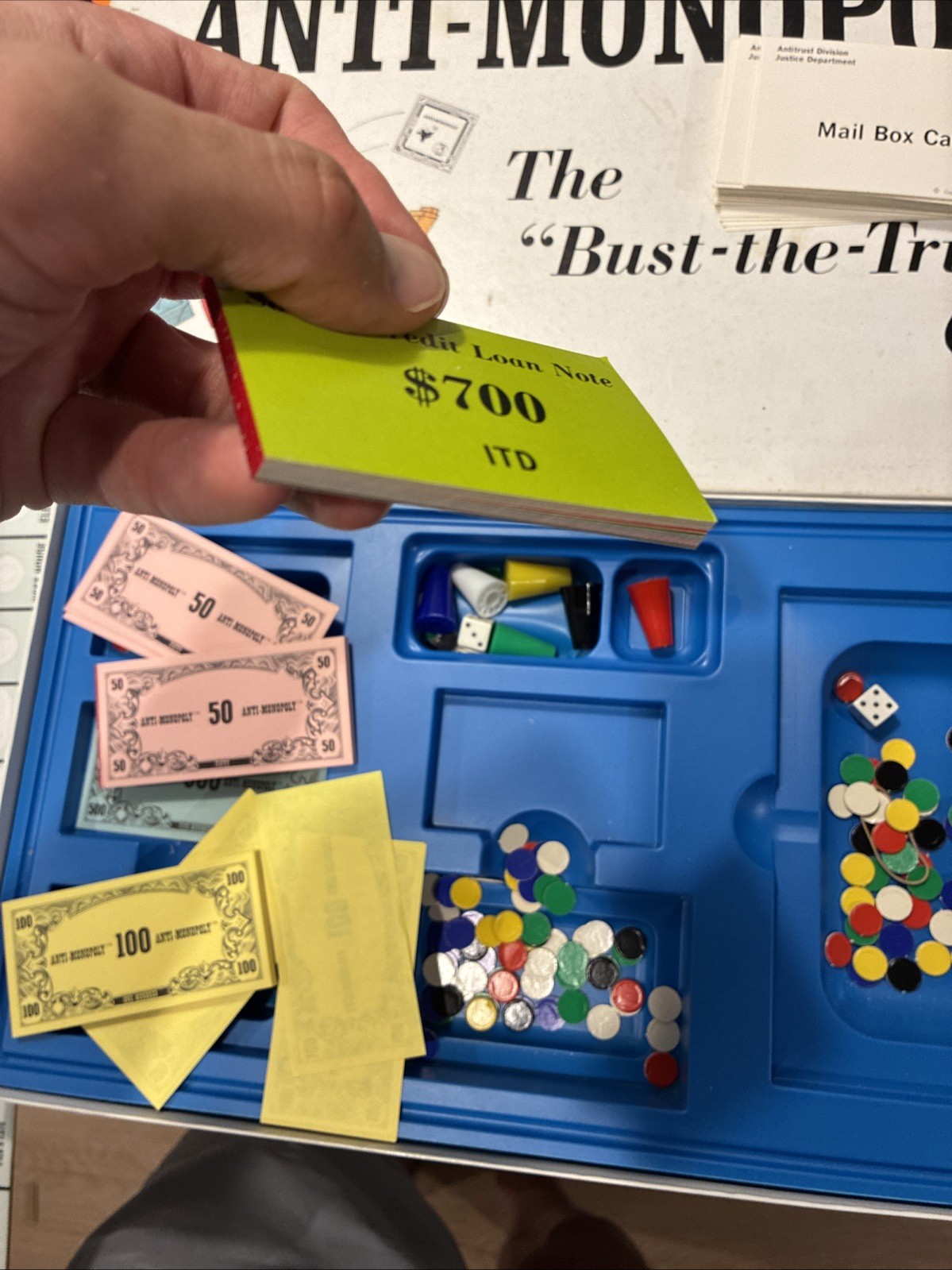 1973 Anti-Monopoly Game by Talicor Some Unused!! Good Condition READ!!
