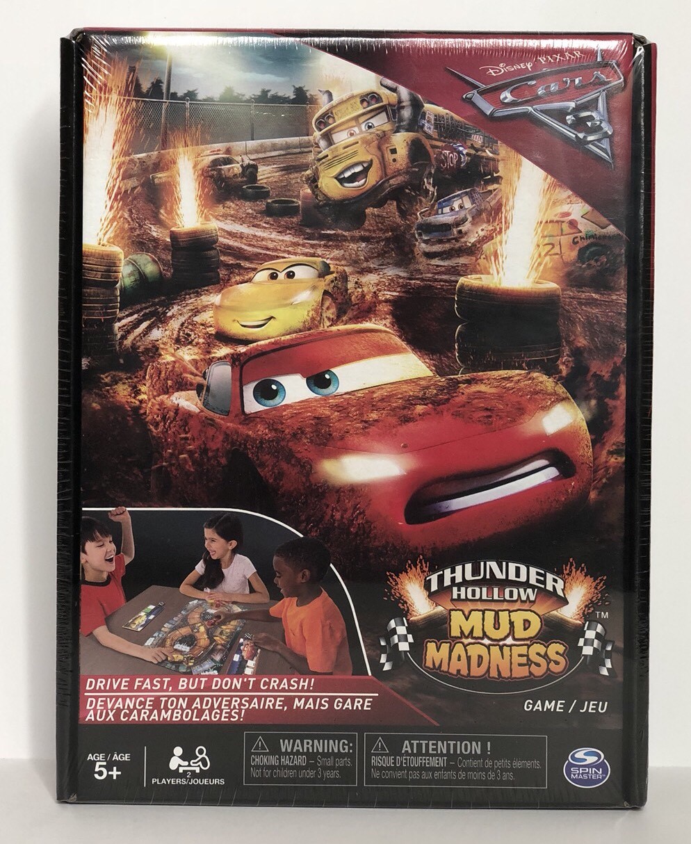 NEW Disney Pixar Cars 3 Thunder Hollow Mud Madness Kids Game 2 Players Age 5+