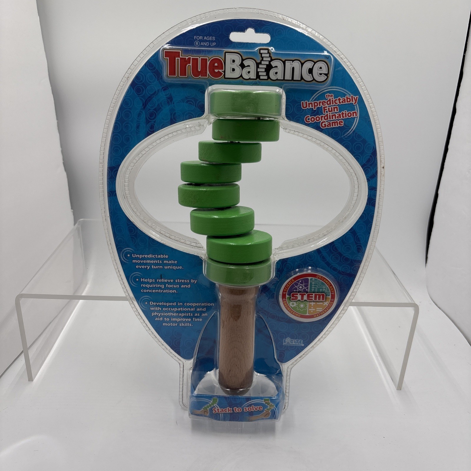 Green Wood True Balance Wooden STEM Toy Game Coordination Discs Motor Skills