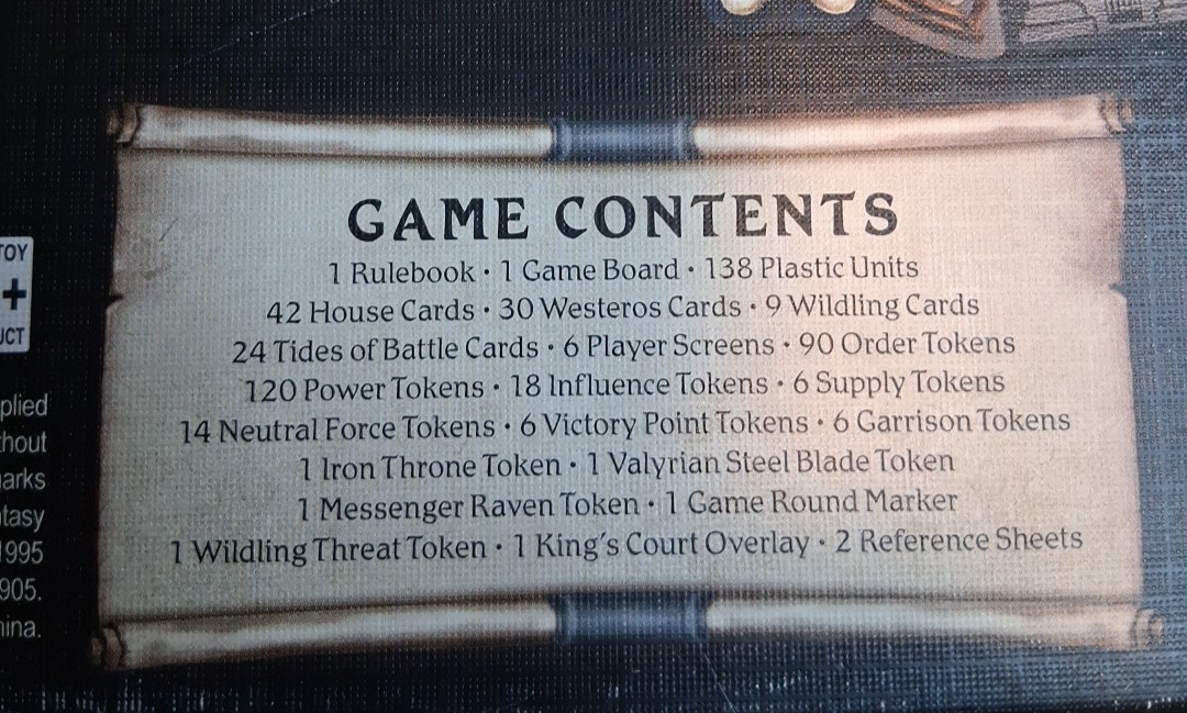 A Game of Thrones: The Board Game 2nd Ed. Fantasy Flight Complete 3-6 Players