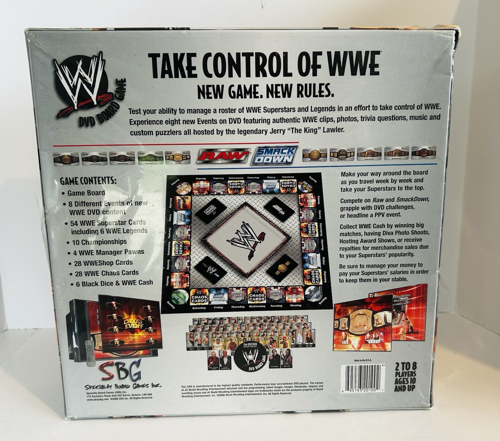 2006 WWE DVD Board Game Wrestling 2nd Edition Raw Smackdown NEW SEALED