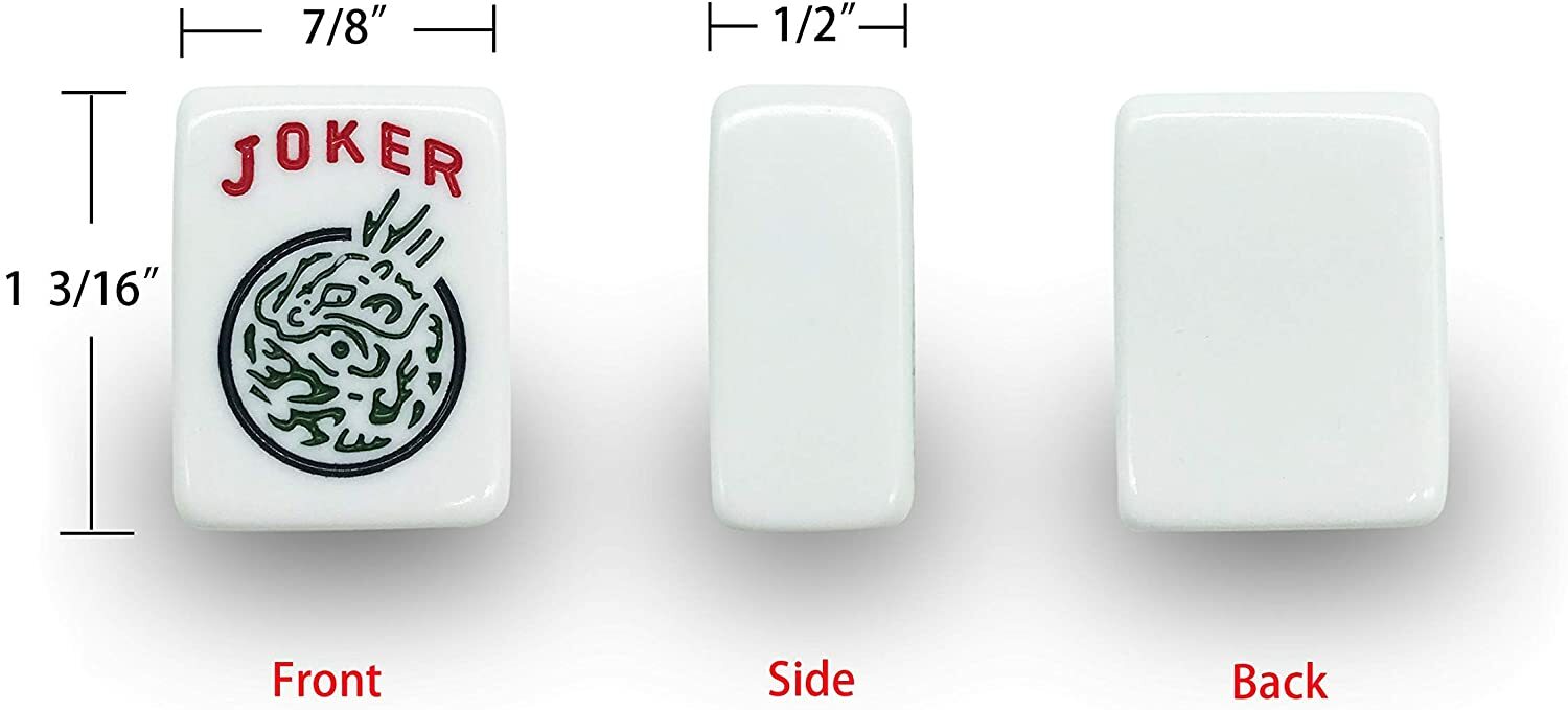 American Mahjong 166 Tiles Black Bag 4 Color Pushers/Racks Western Mahjongg