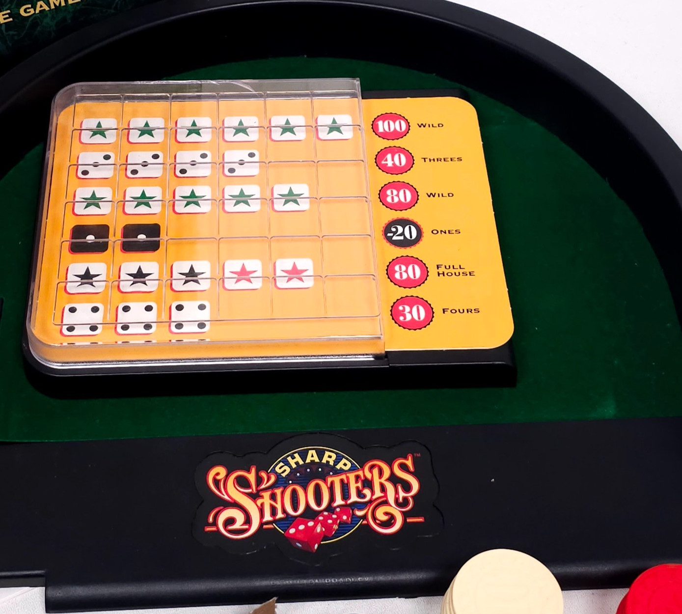 Sharp Shooters Dice Board Game w Manual Milton Bradley 1994 Dice Game Complete?