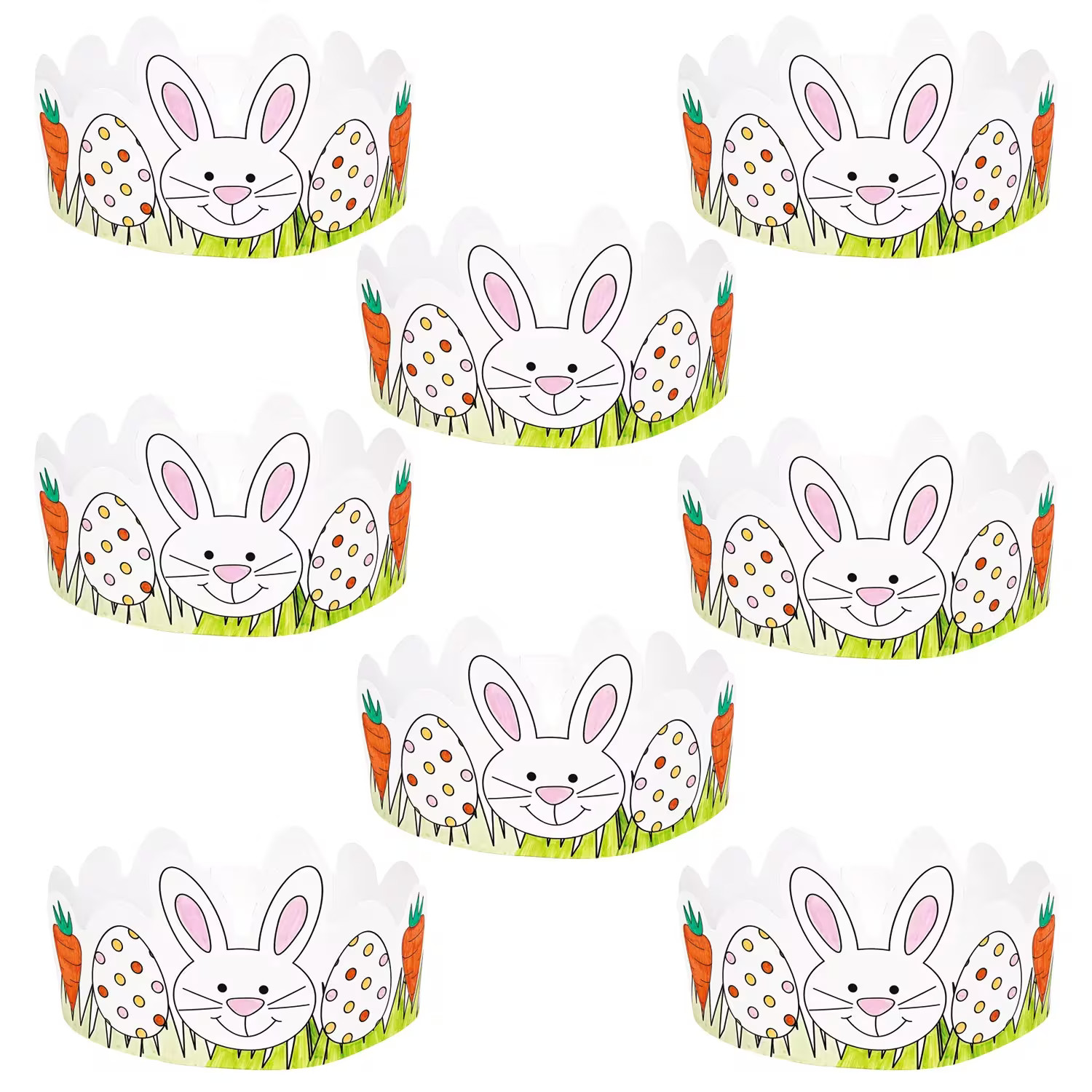 Colorful and Fun Color Your Own Easter Crowns – 96 Pc. for Creative Kids
