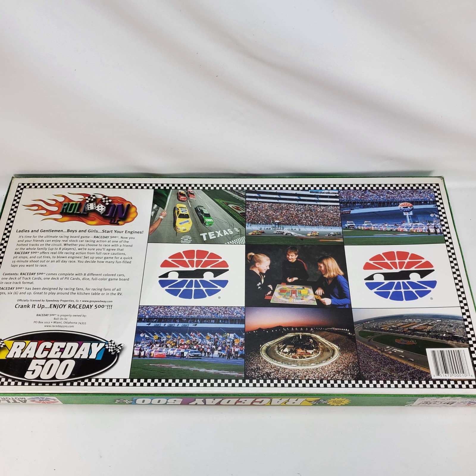 Roll On Raceday 500 Board Game NASCAR Stock Car Racing Vintage 2002 Complete
