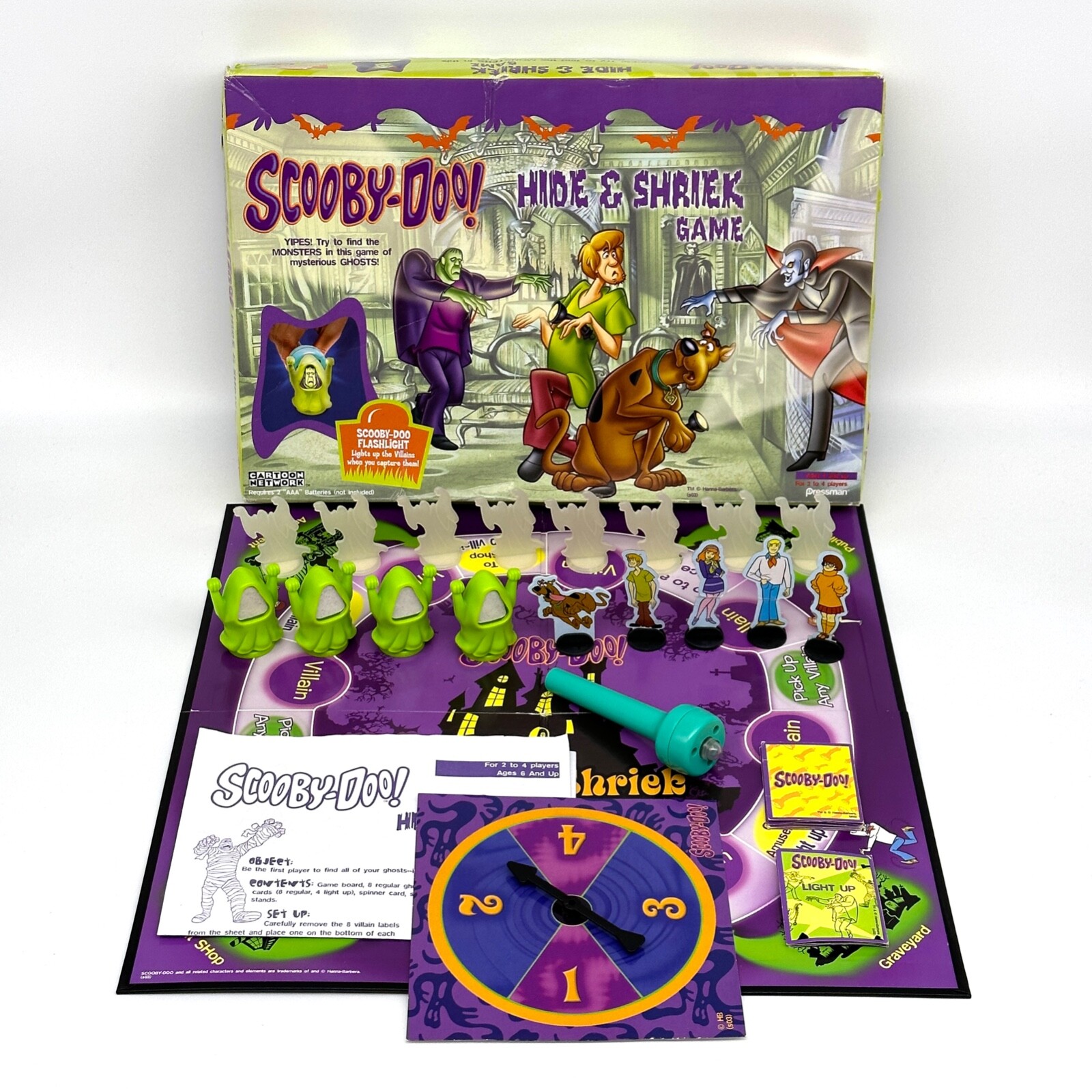 Cartoon Network Scooby-Doo! Hide and & Shriek Game by Pressman – 2003 Complete