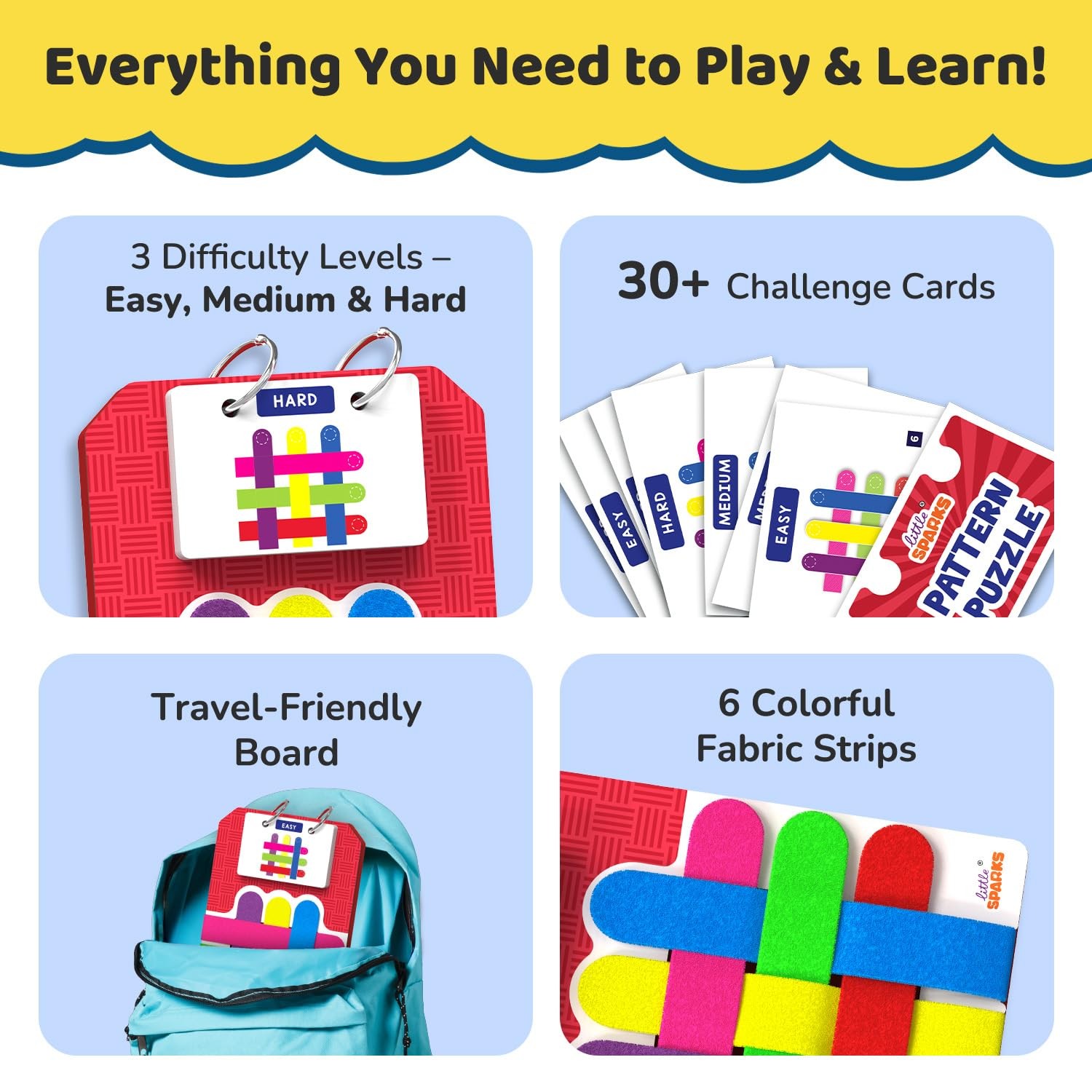 Smartivity Pattern Puzzle Game for Kids Ages 4, 5, 6, 7, 8 | 30+ Color & Patt…