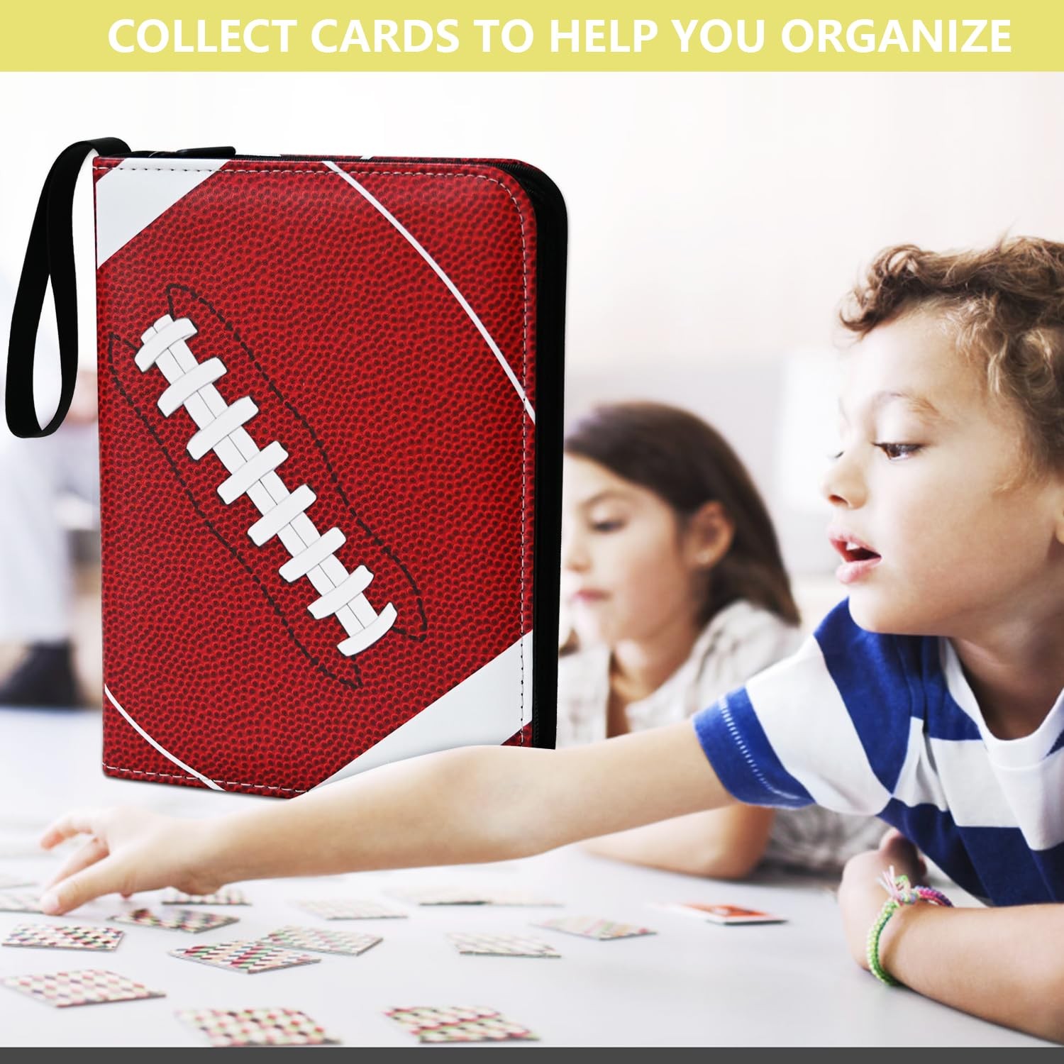 400 Card Binder Pockets, Trading Albums with 50 Football Card, Red