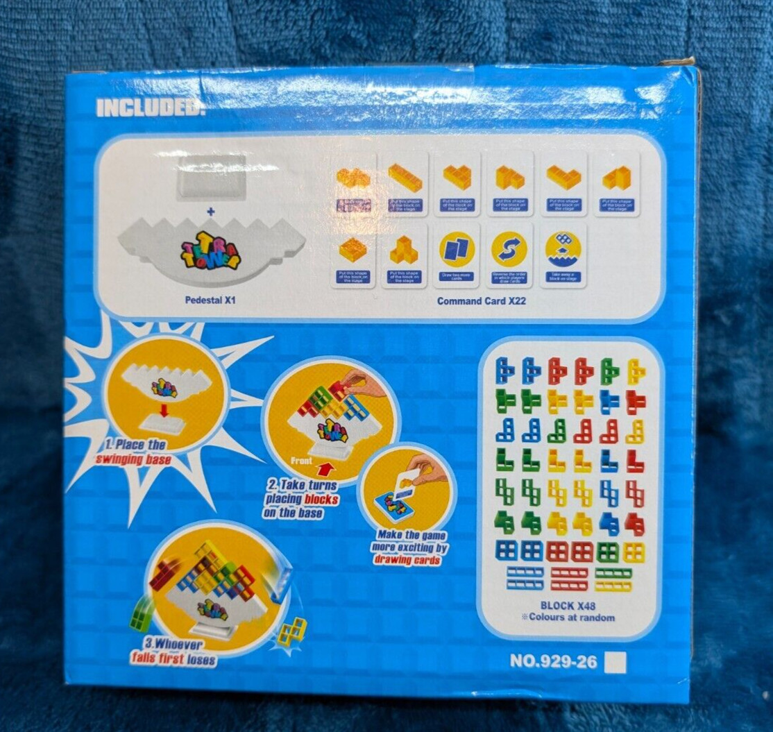 Stack Attack Tetra Tower Game Stack Games for Kids & Adults Kids. 48Pcs