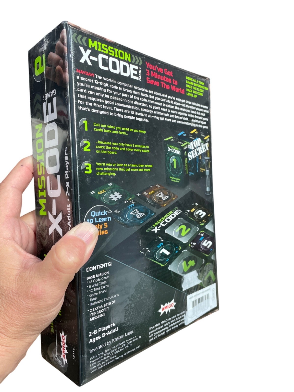 Mission X-Code Board Game By Amigo Games Unused in sealed box SKU 9346