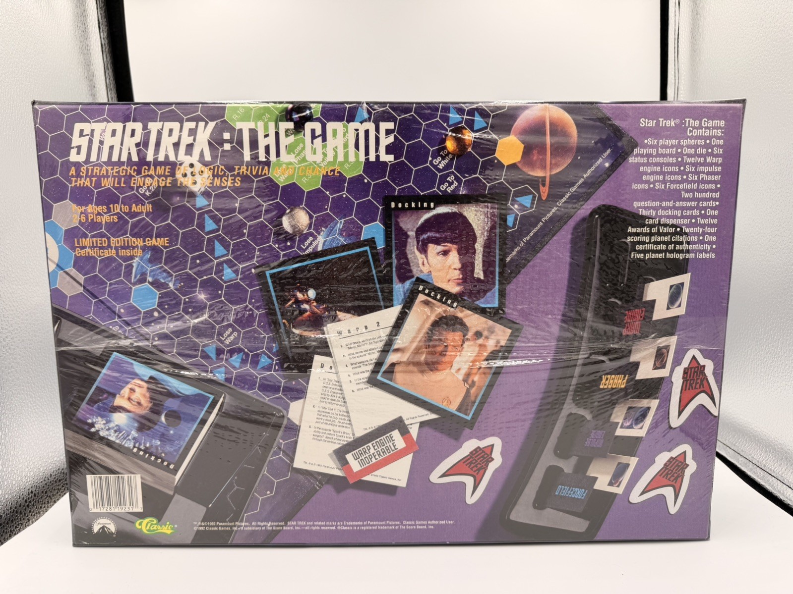 Star Trek The Game 1992 Collector’s Edition Board Game New Sealed Limited Ed.