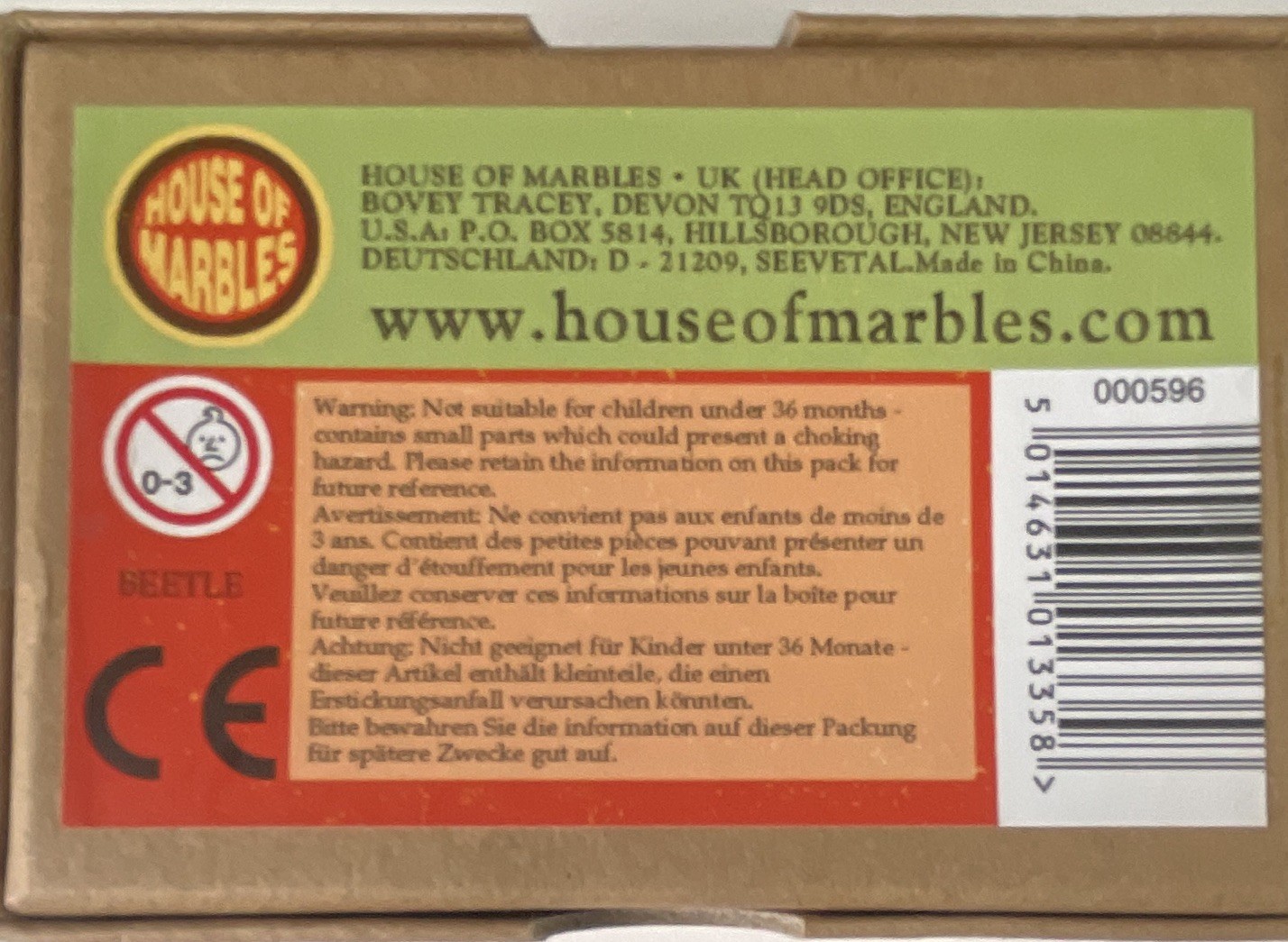 House of Marbles Beetle Little Box Games Dice Game 2+ Players Ages 3+