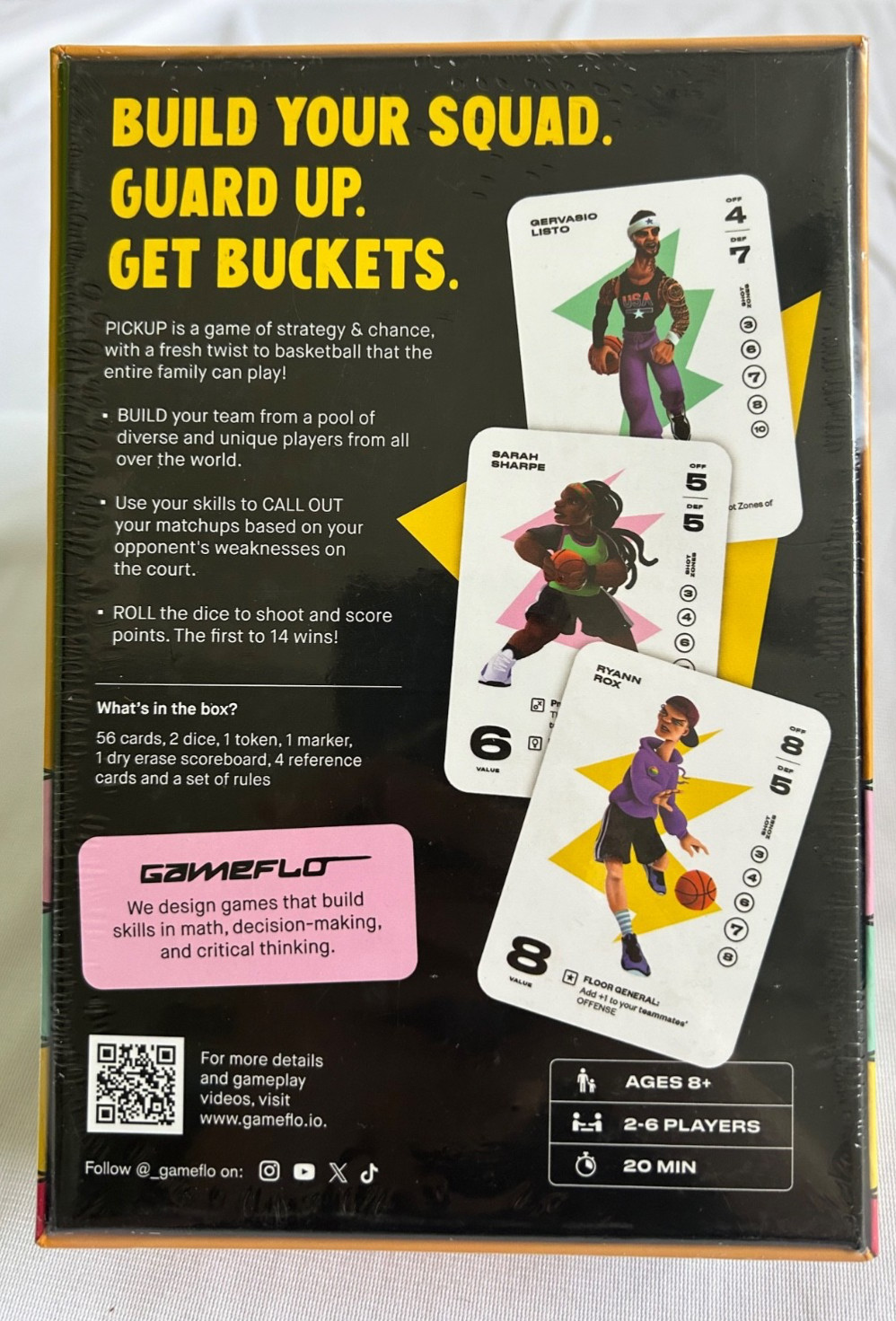 Gameflo Pickup Basketball Card Game. New/Sealed 2-6 Players Ages 8+ Strategy
