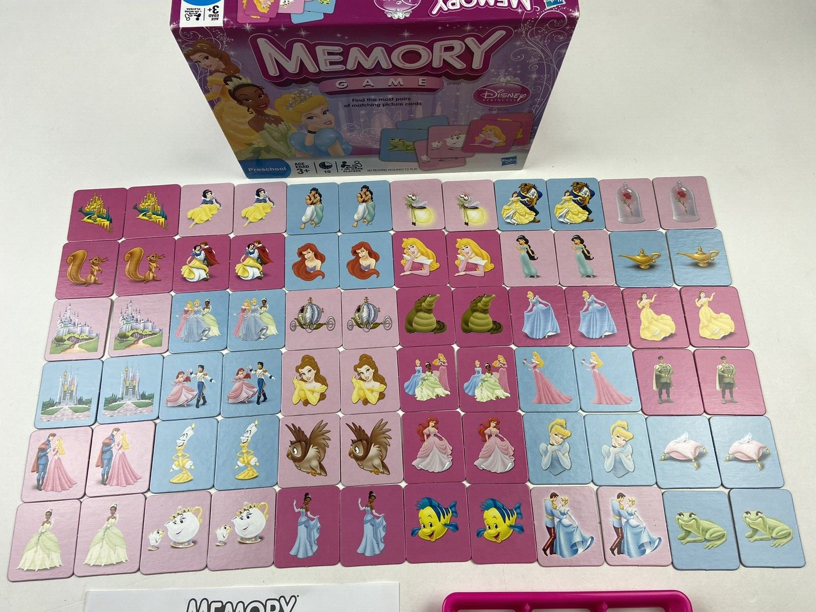 Memory Disney Princess Edition Matching Game By Hasbro 2010 COMPLETE! EUC