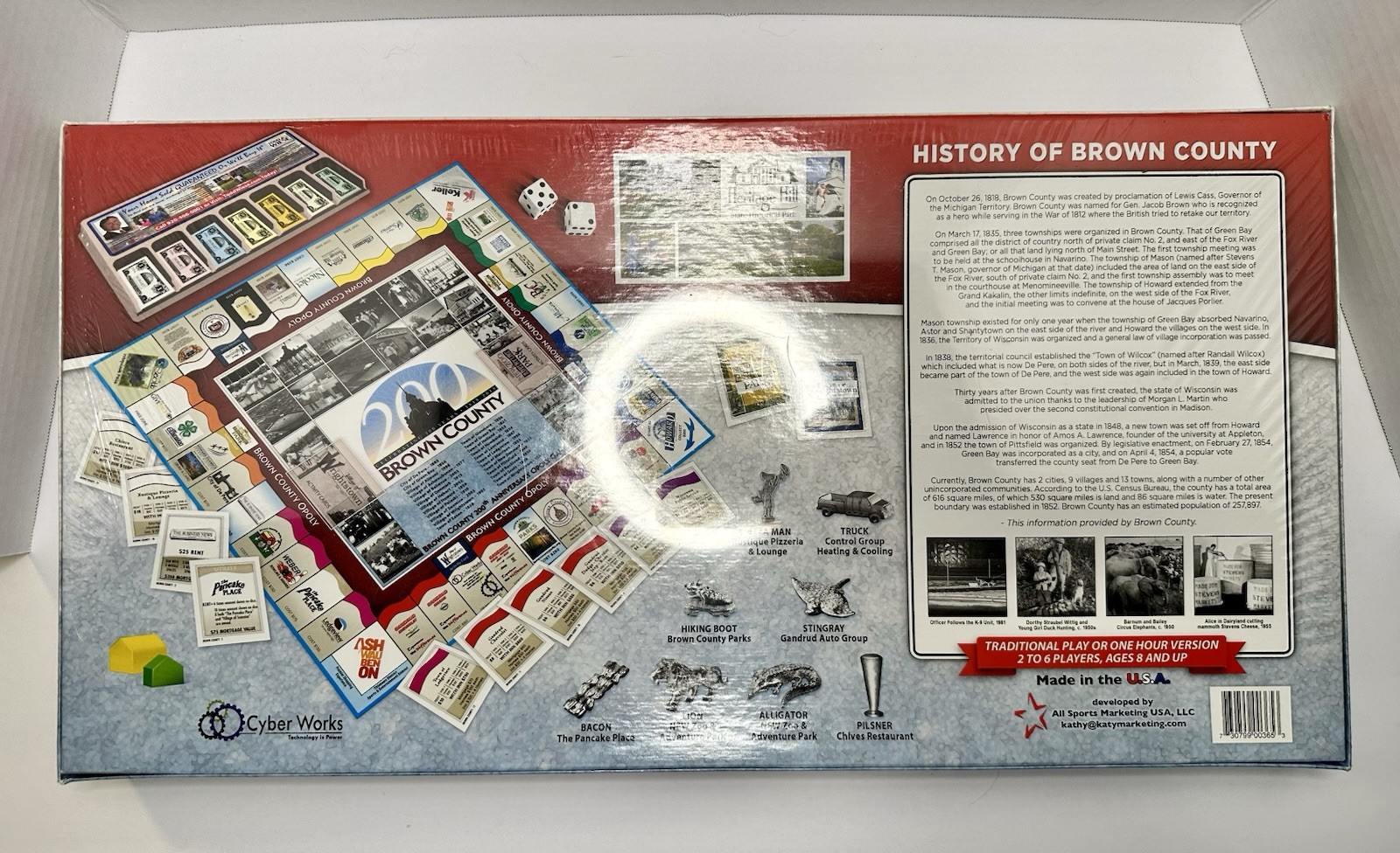 Brown County 200 Years 1818-2018 Opoly Game SEALED