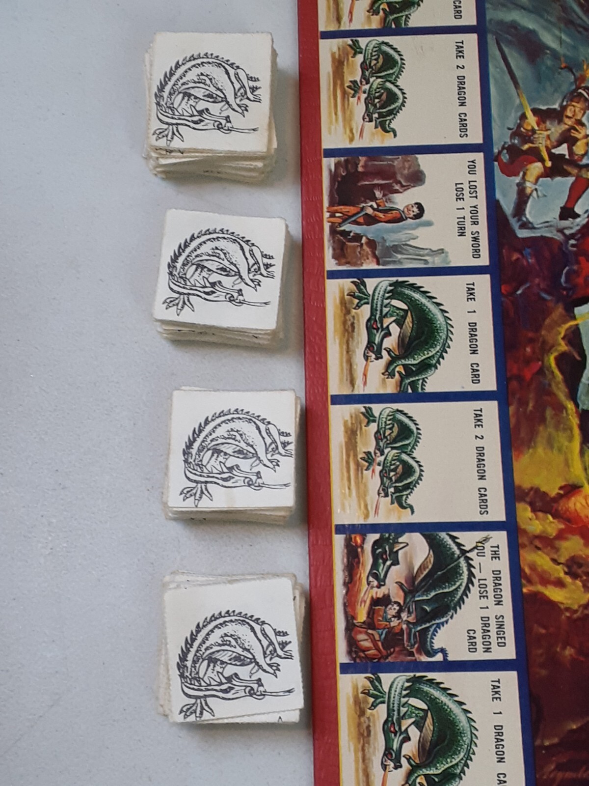 The Singing Bone Dragon Board Game Hassenfeld Hasbro Vintage 1962 Fantasy 125