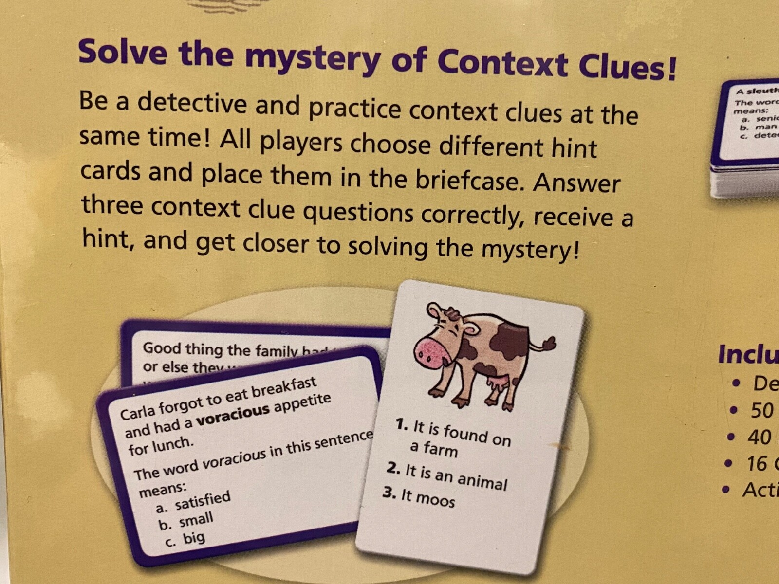Learning Resources Hidden Hints Mystery Word Game Reading Comprehension Context