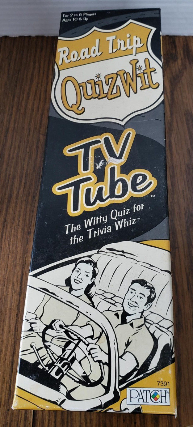 Patch Trivia TV Tube Road Trip Quizwit Game Travel Magnetic Board 10 To Adult