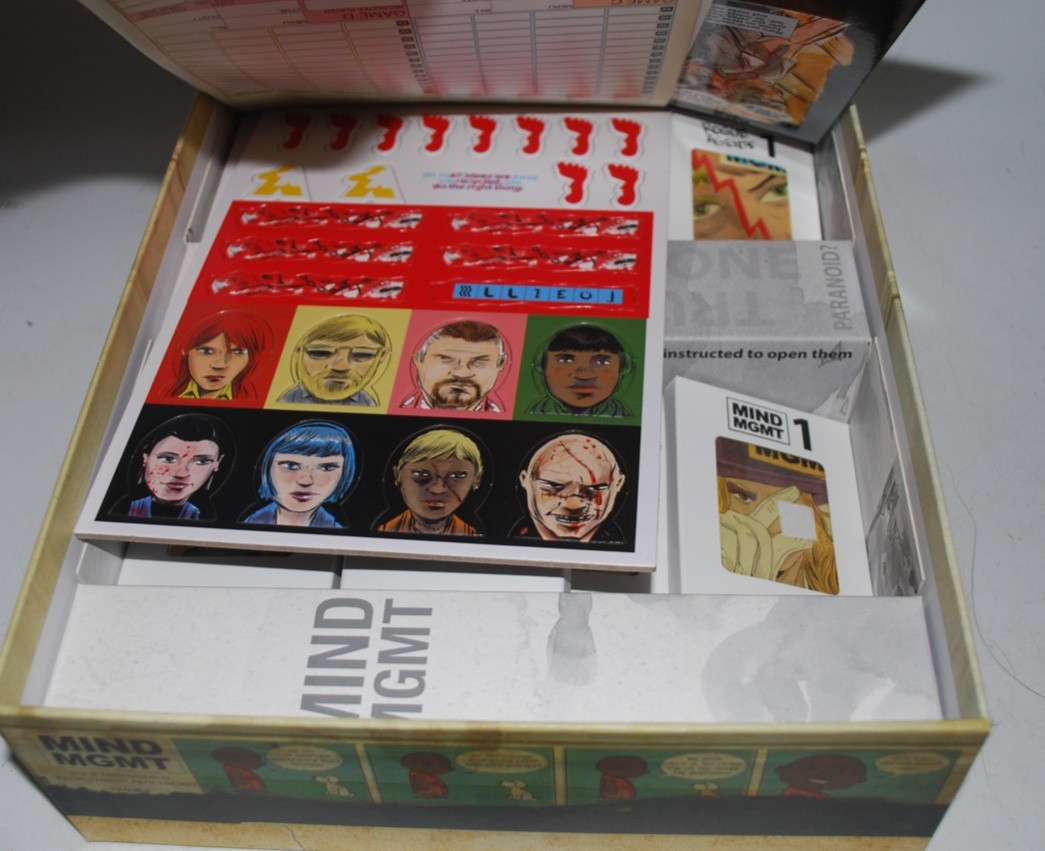 MIND MGMT: The Psychic Espionage Board Game – Off The Page Games – Open Box