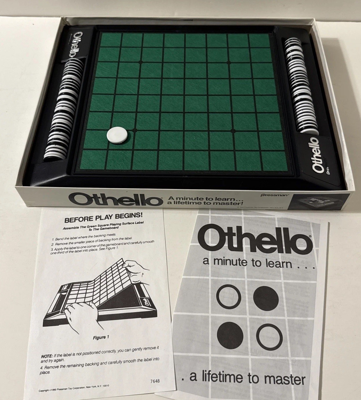 Vintage Othello Strategy Board Game by Pressman – 1990 Edition – Complete!