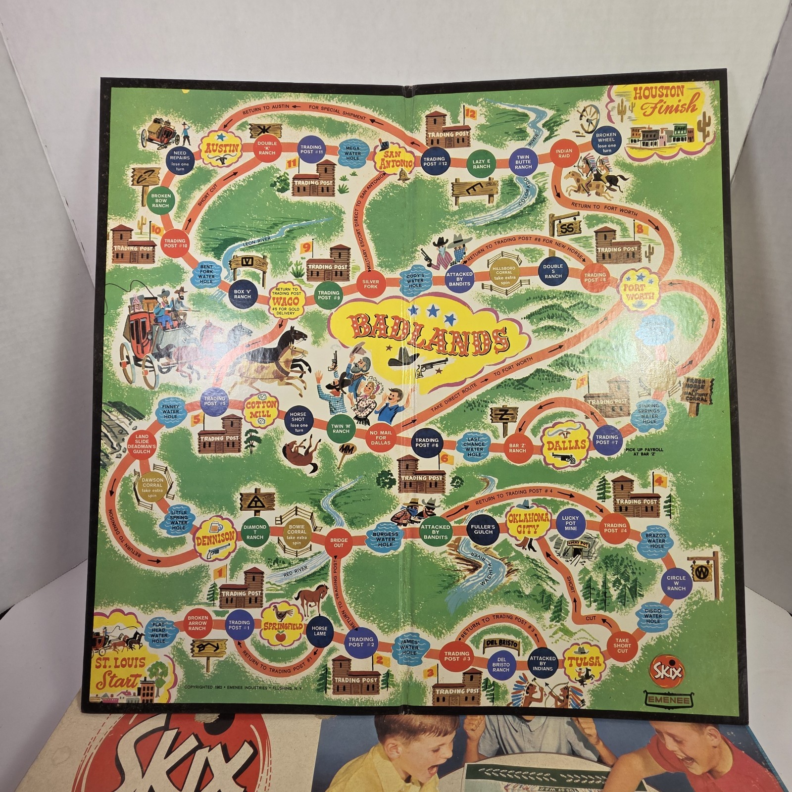 VINTAGE 1962 Skix 6 in 1 Multiple Board Game – Never Played – New