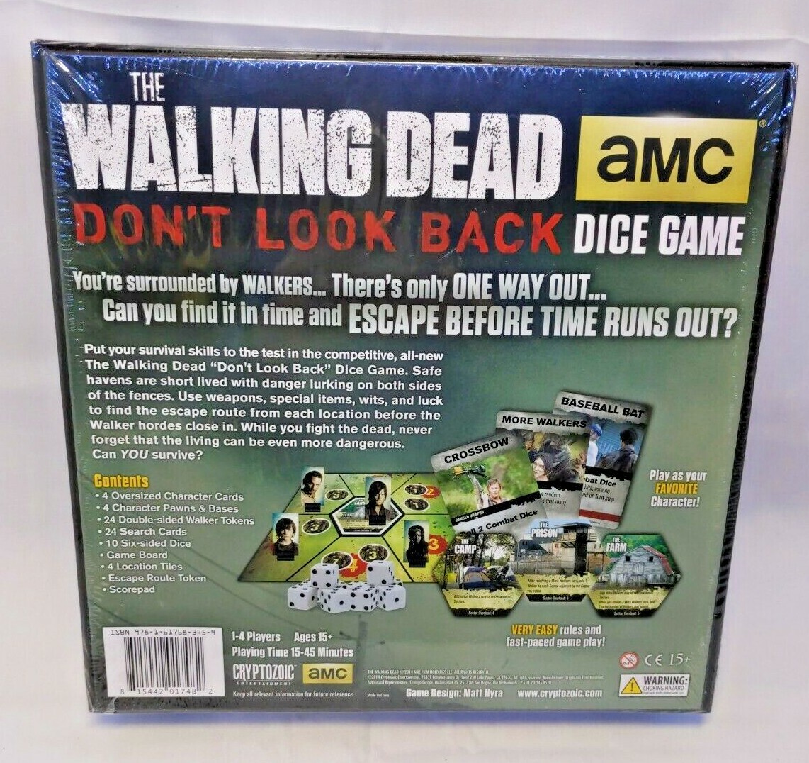 Walking Dead Don’t Look Back Dice Game – Cryptozoic – Factory Sealed NEW