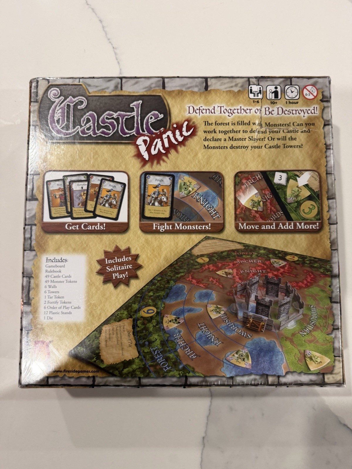 Fireside Games Castle Panic Cooperative Tower Defense Board Game 1-6 Players 10+