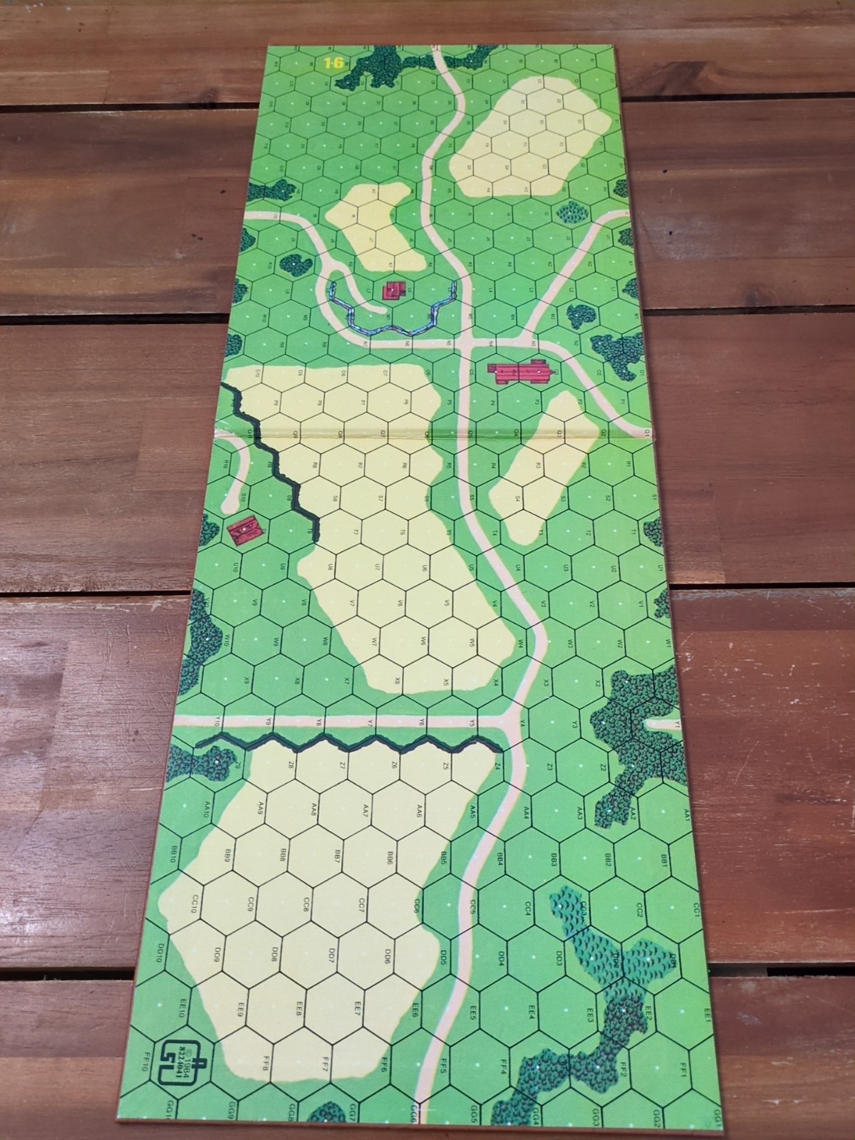 Lot Of (4) ASL Advanced Squad Leader Mounted Cardboard Maps 16-19