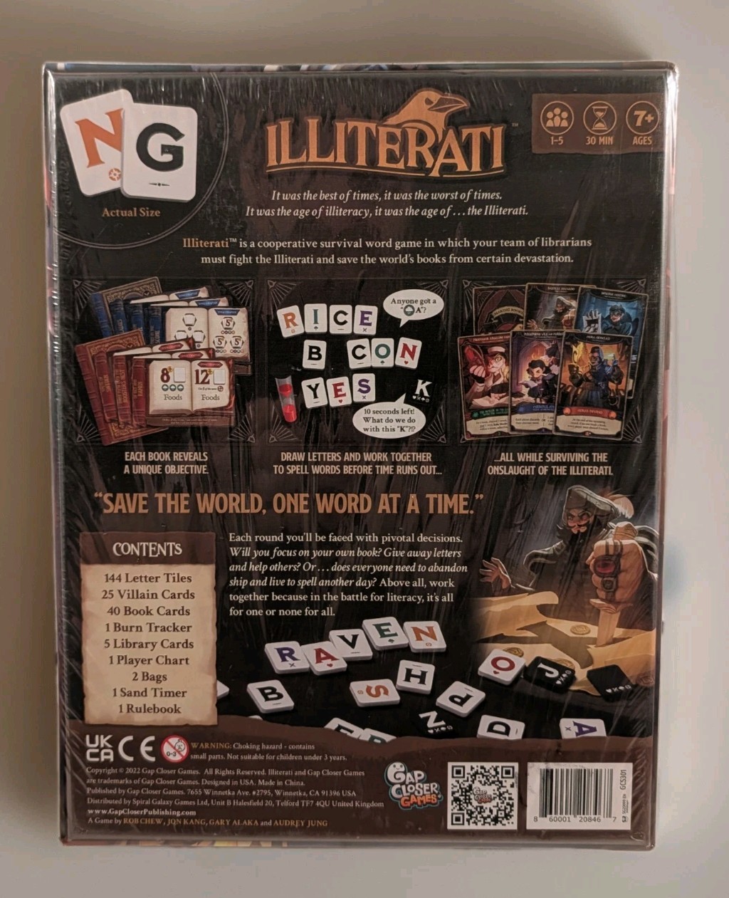 Illiterati Board Game 2022 Standard Edition Word Survival Board Game NEW/Sealed