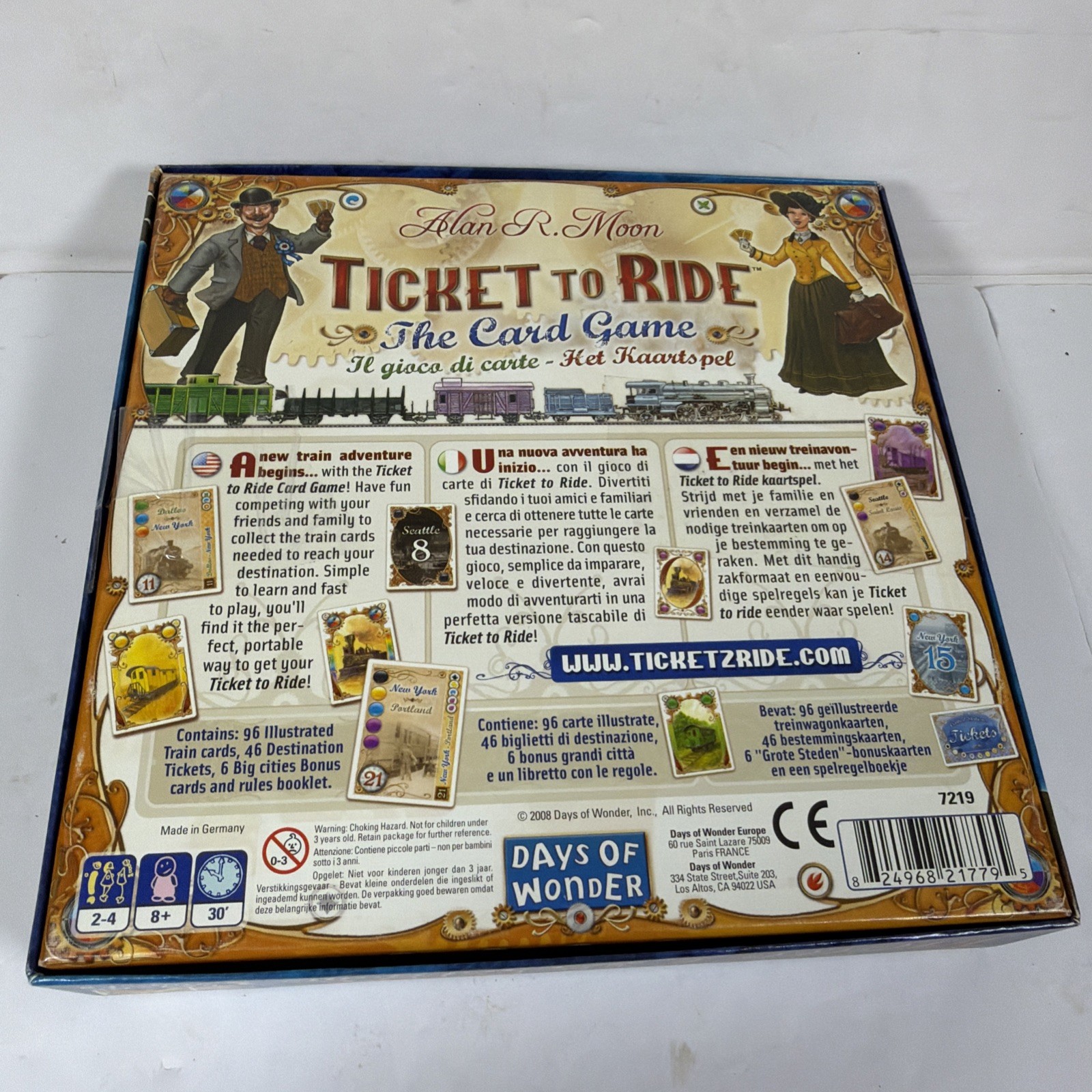 Days of Wonder Ticket to Ride – The Card Game Box Complete Alan R. Moon