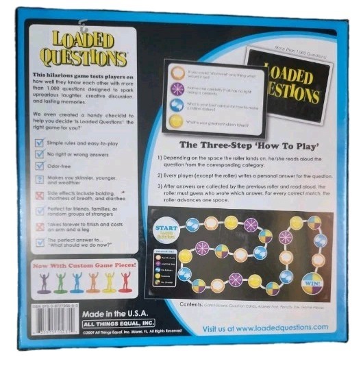 Loaded Questions Board Game Family and Party, 4-6 Players (Brand New Sealed)