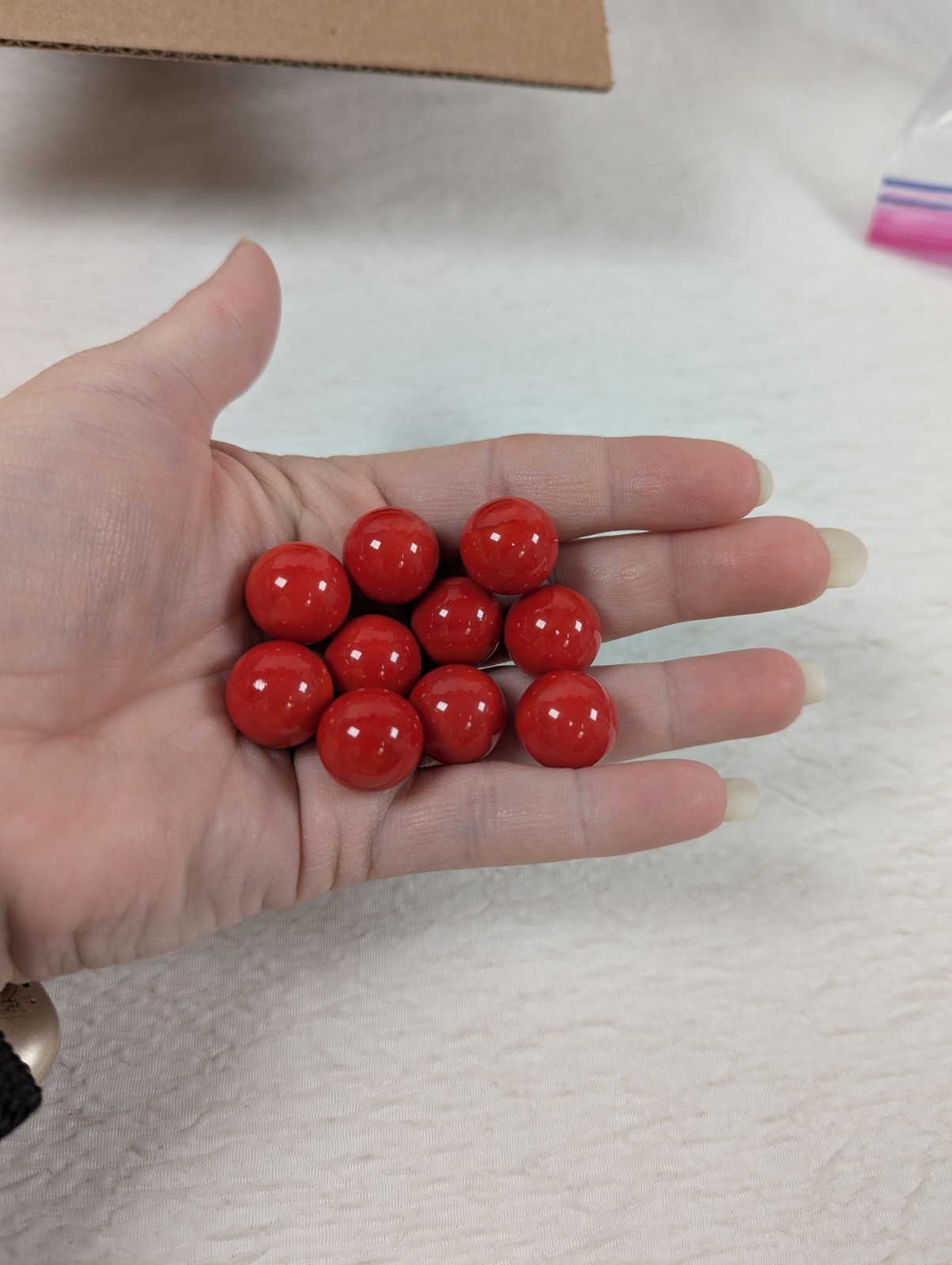 Red Solid Glass Marbles – 16mm +/- 6 Pounds
