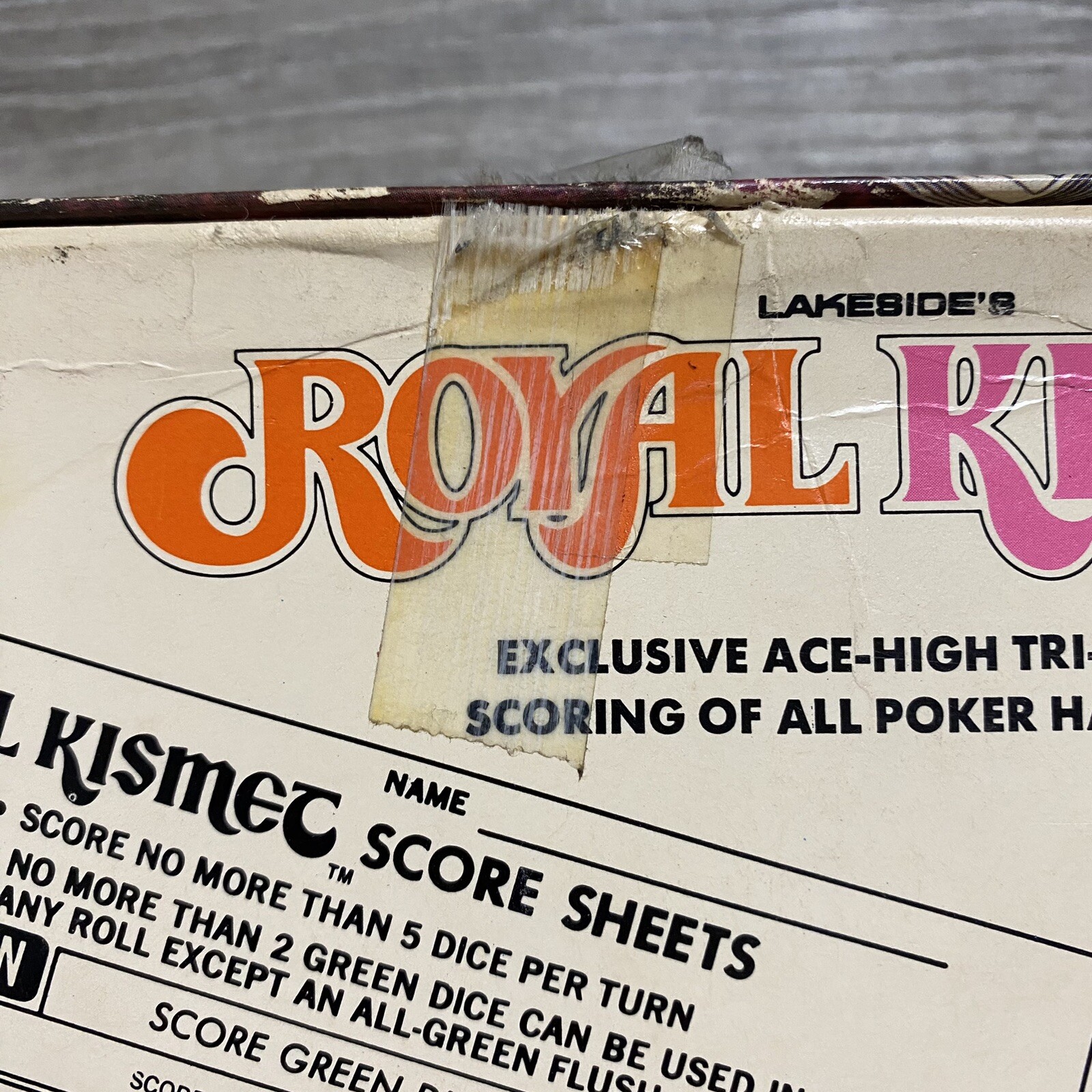 Vintage 1974 Lakeside’s Royal Kismet Poker Dice Family Game Complete *Read*