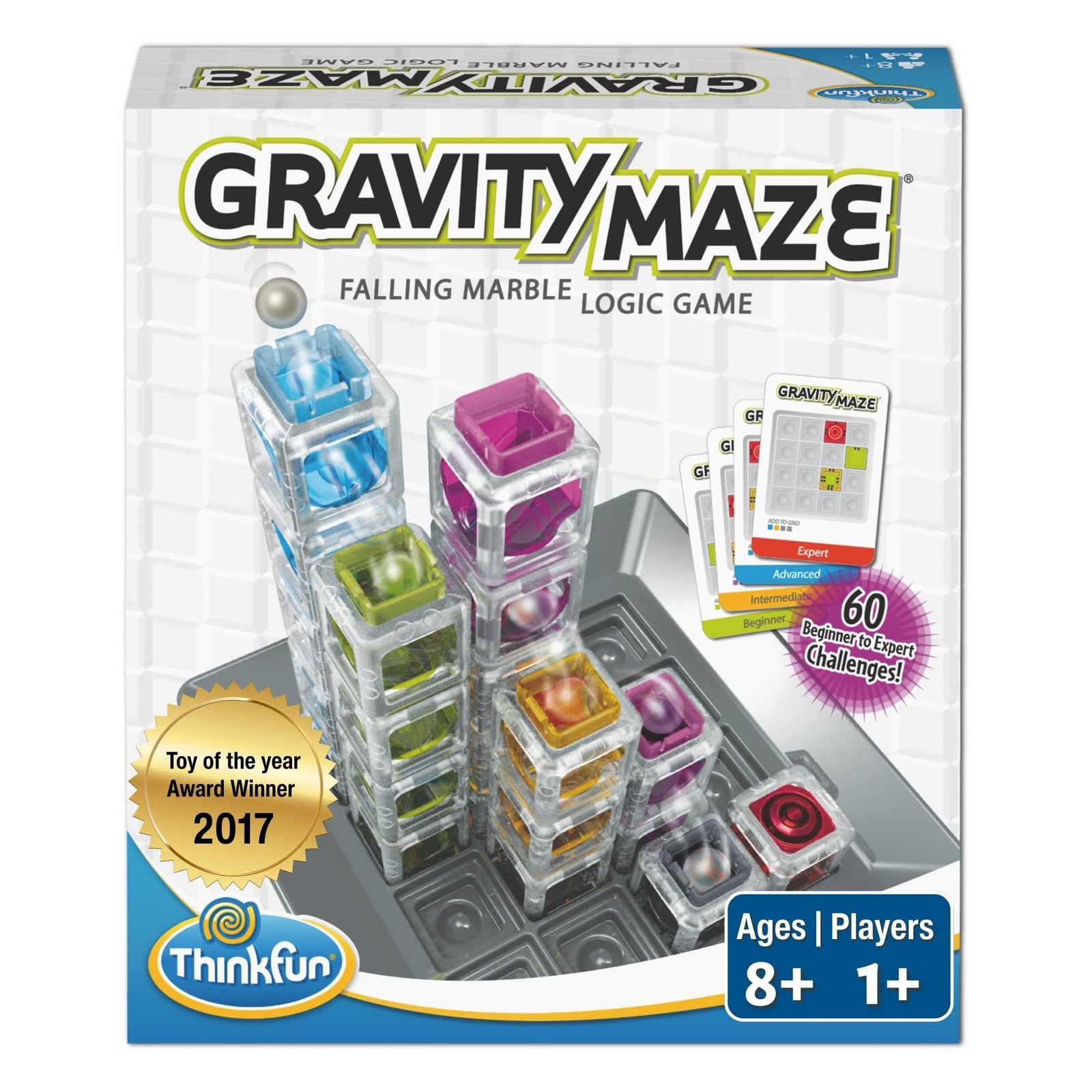ThinkFun Gravity Maze – Falling Marble 2.83 x 9.38 x 10.47 inches, Multicolor