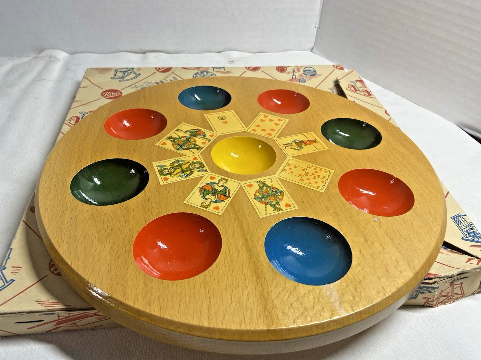 Vintage Kibel 1950’s Poch Pochen Pochspiel Wooden Game Board W. Germany W/Box
