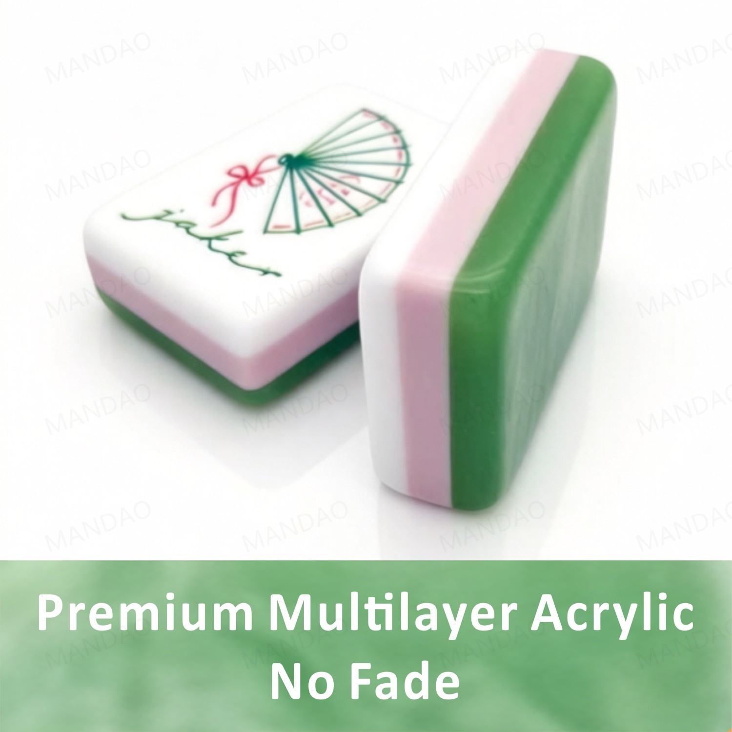NEW! Vibrant Layered Mahjong Tiles – Full American Set 160Tiles – Jade