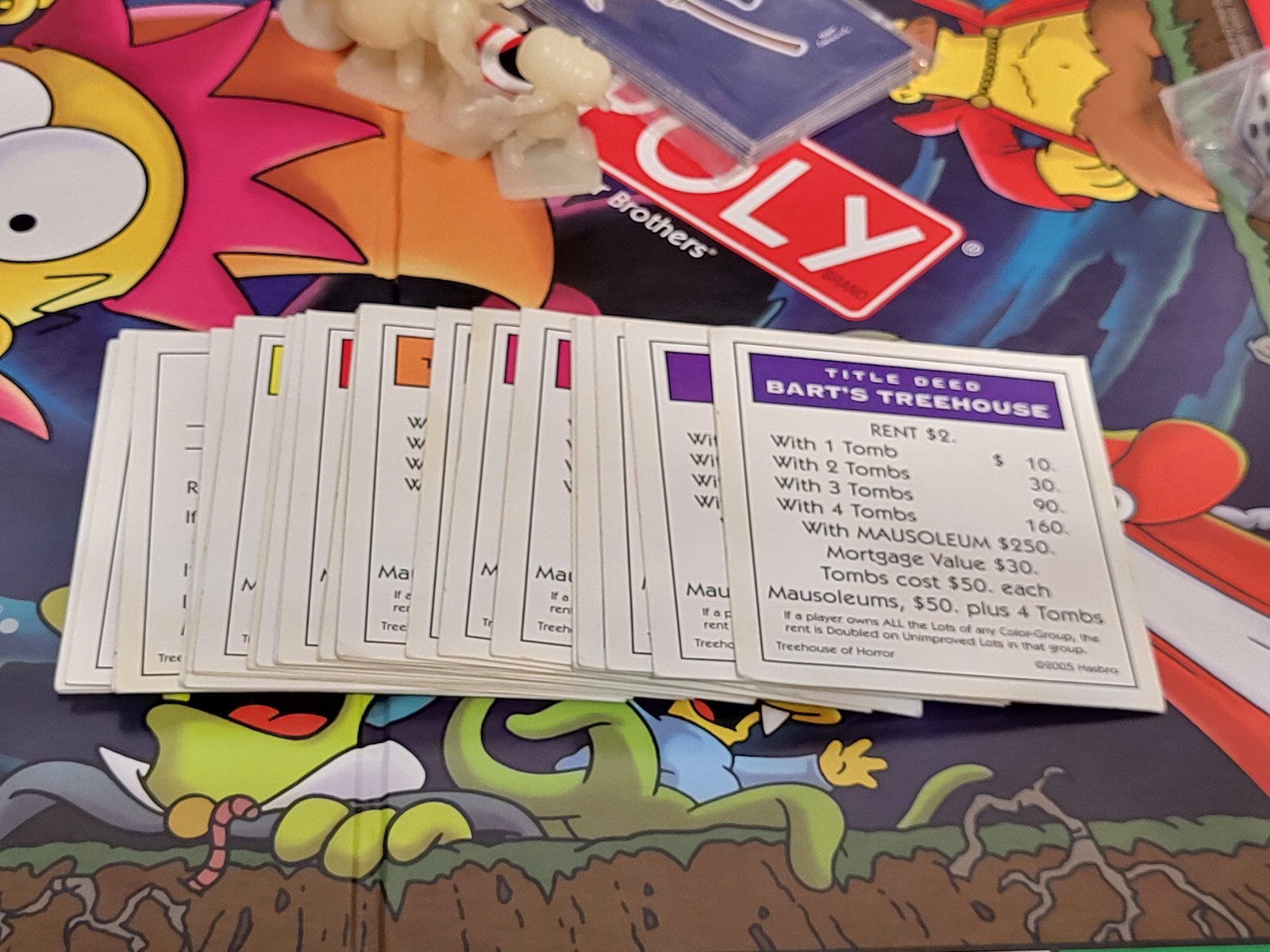 THE SIMPSONS TREE HOUSE OF HORROR Monopoly GLOW-IN-THE-DARK Board Game DVD READ