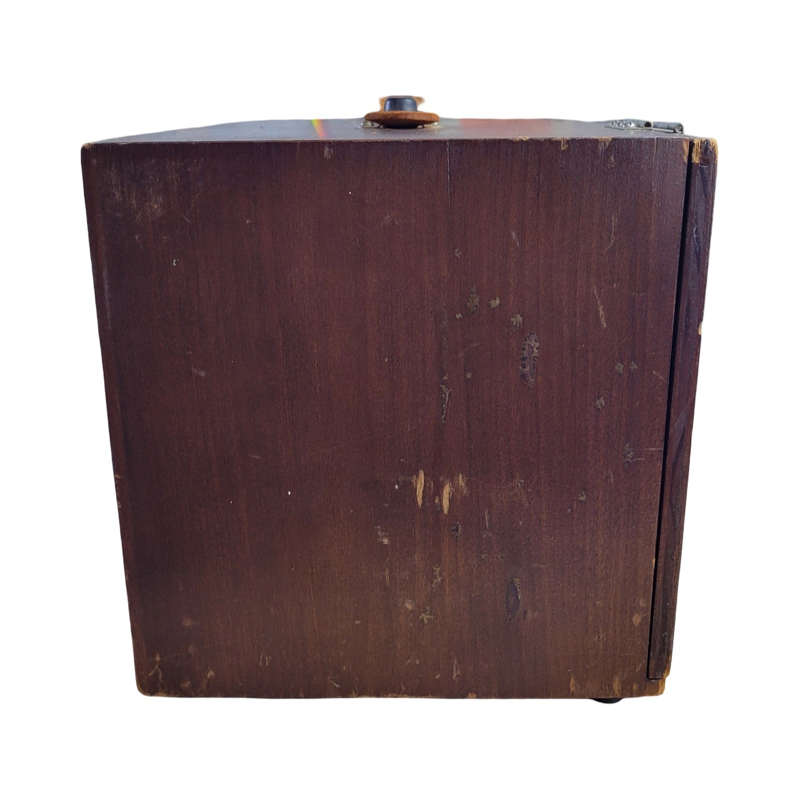 Vtg Wooden Locking Instrument Art DND Game Case